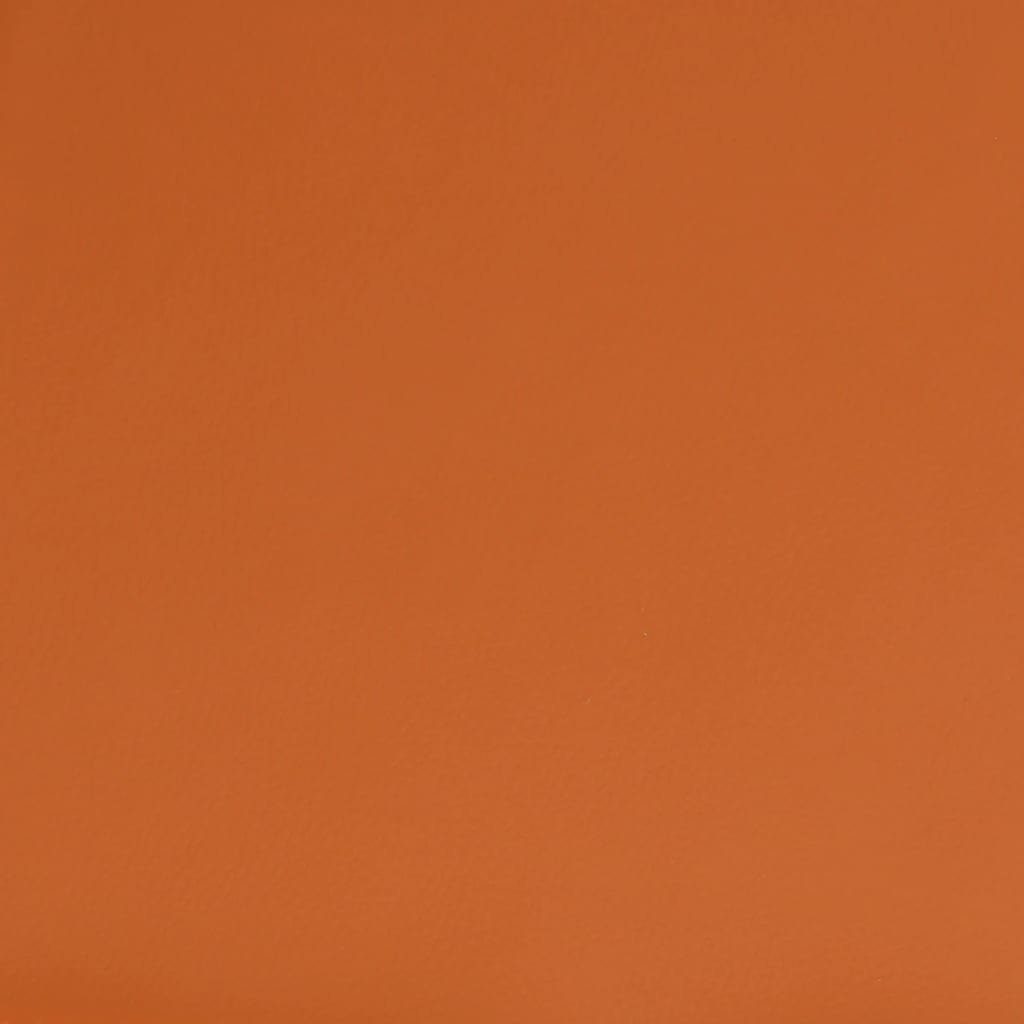 Creme/Orange vidaXL und Polsterhocker Creme (1 Stoff Fußhocker und 45x29,5x35 St) Kunstleder cm Orange