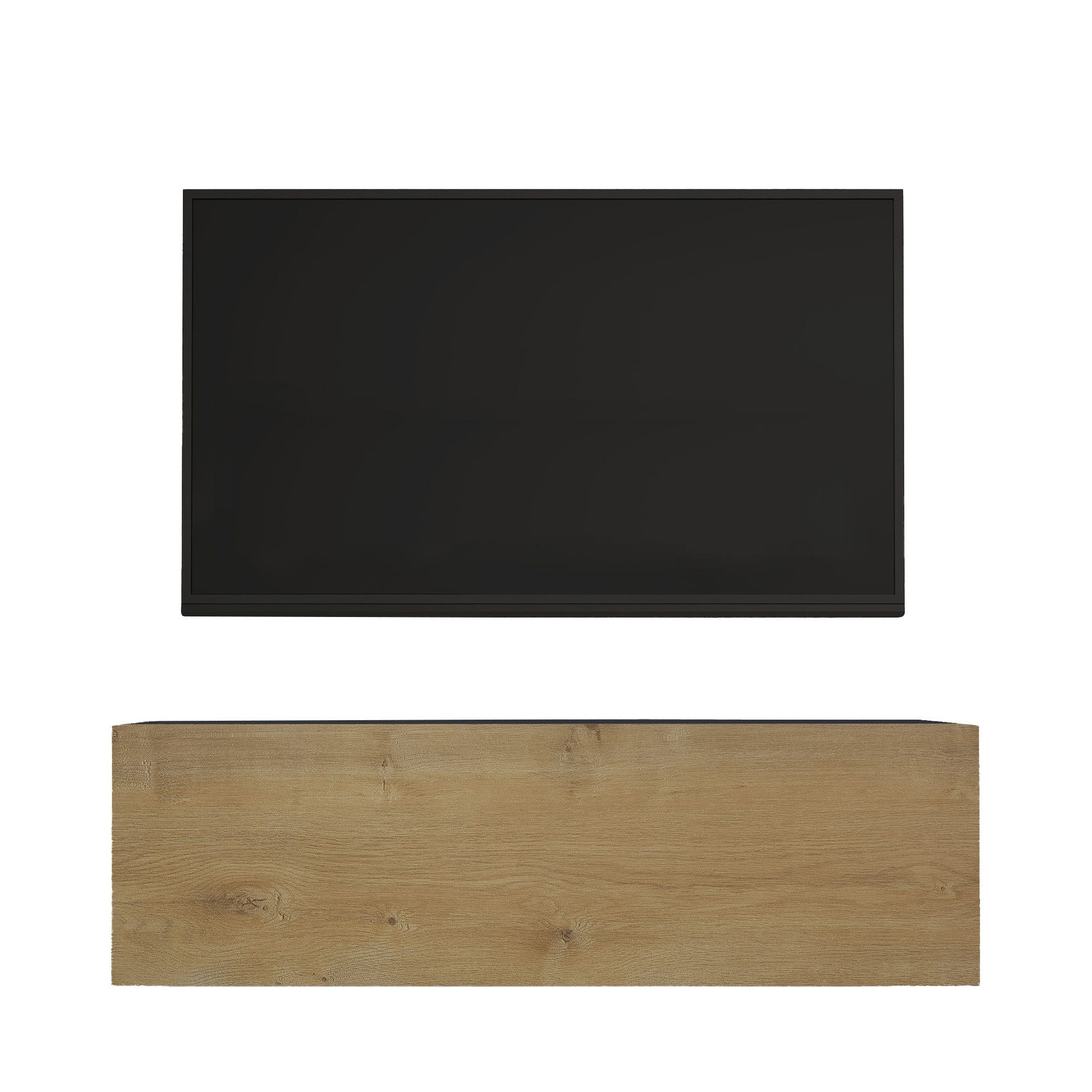 doporro TV-Board TV-Schrank Low-Board modern Fernsehtisch Wandmontage H:30cm F02< 2000