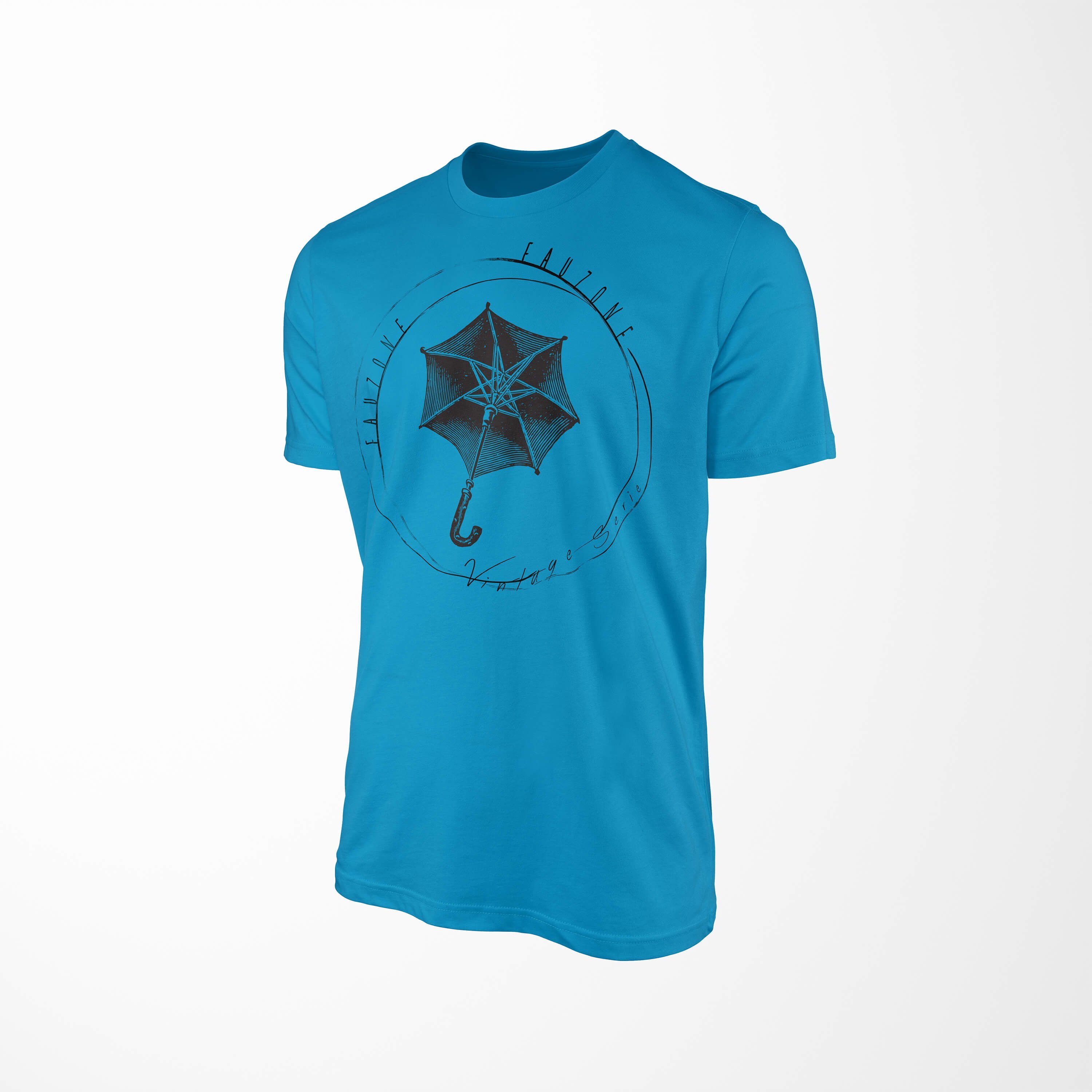 Sinus Atoll T-Shirt Herren T-Shirt Regenschirm Vintage Art