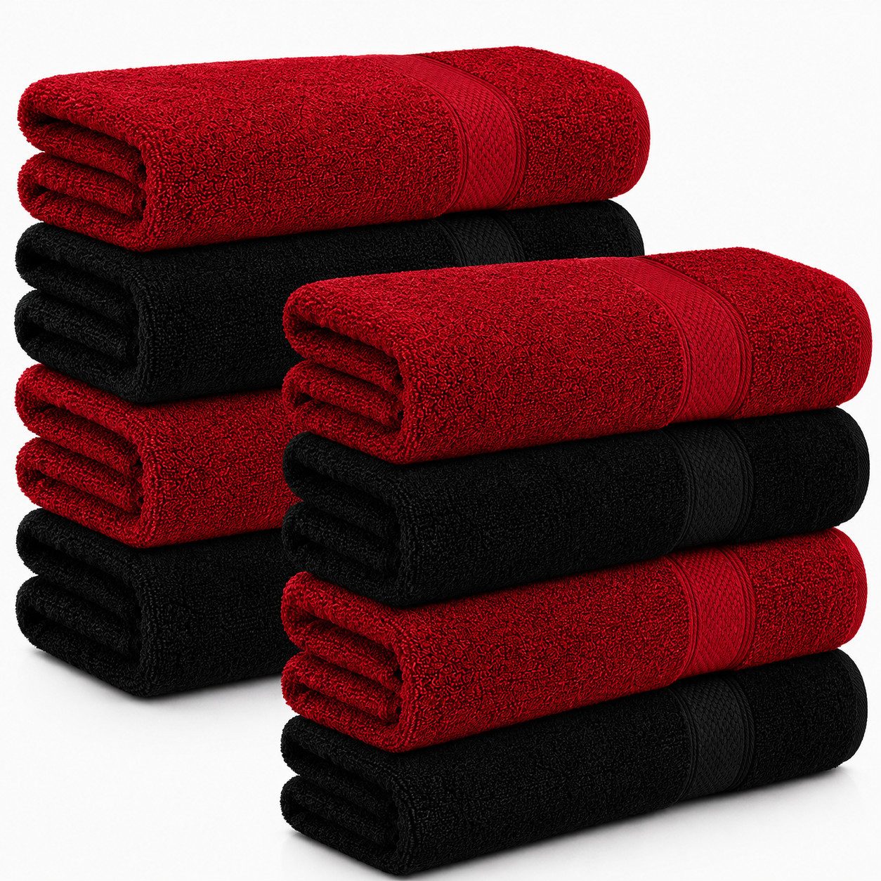 Komfortec Handtuch Set 50x100 cm aus 100 % Baumwolle, Frottee (Packung, 8-St), Handtücher Set, Weich, Towel