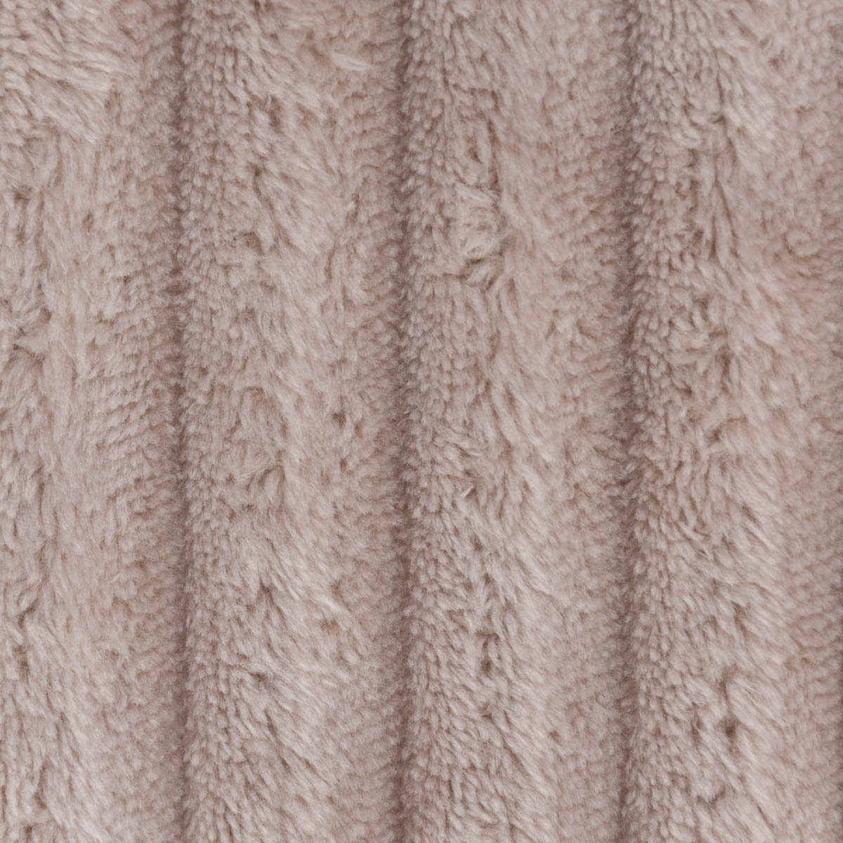 SCHÖNER LEBEN. Stoff Fleecestoff Meterware Wellness Cordoptik Rippen uni taupe 1,5m