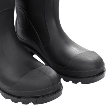 vidaXL Wathose Gummistiefel mit Herausnehmbarem Innenfutter Schwarz Gr. 45 PVC