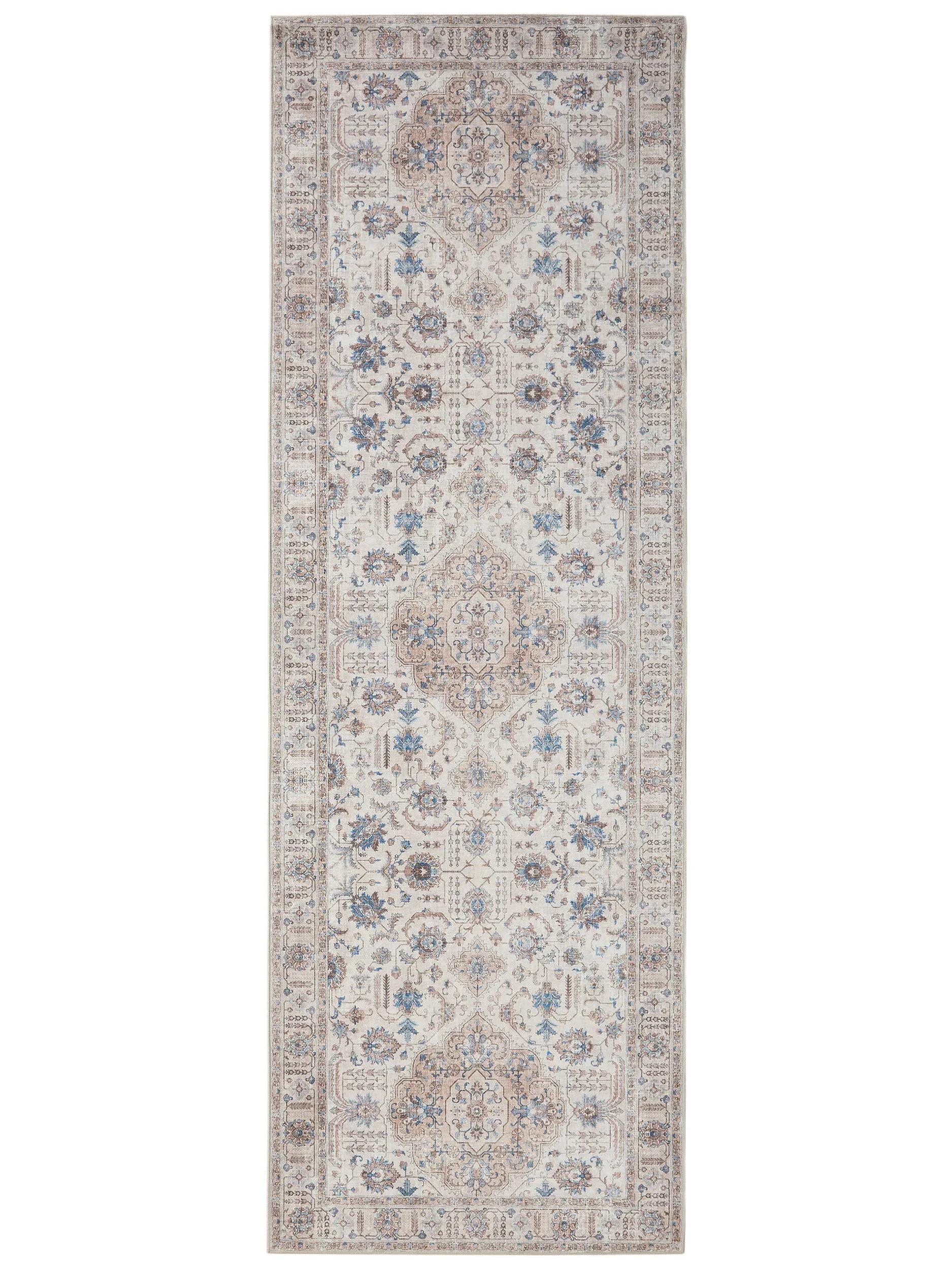 benuta Läufer Laury, rechteckig, Höhe: 5 mm, Teppich Wohnzimmer, Schlafzimmer, Esszimmer, Flur, Kunstfaser, Cozy