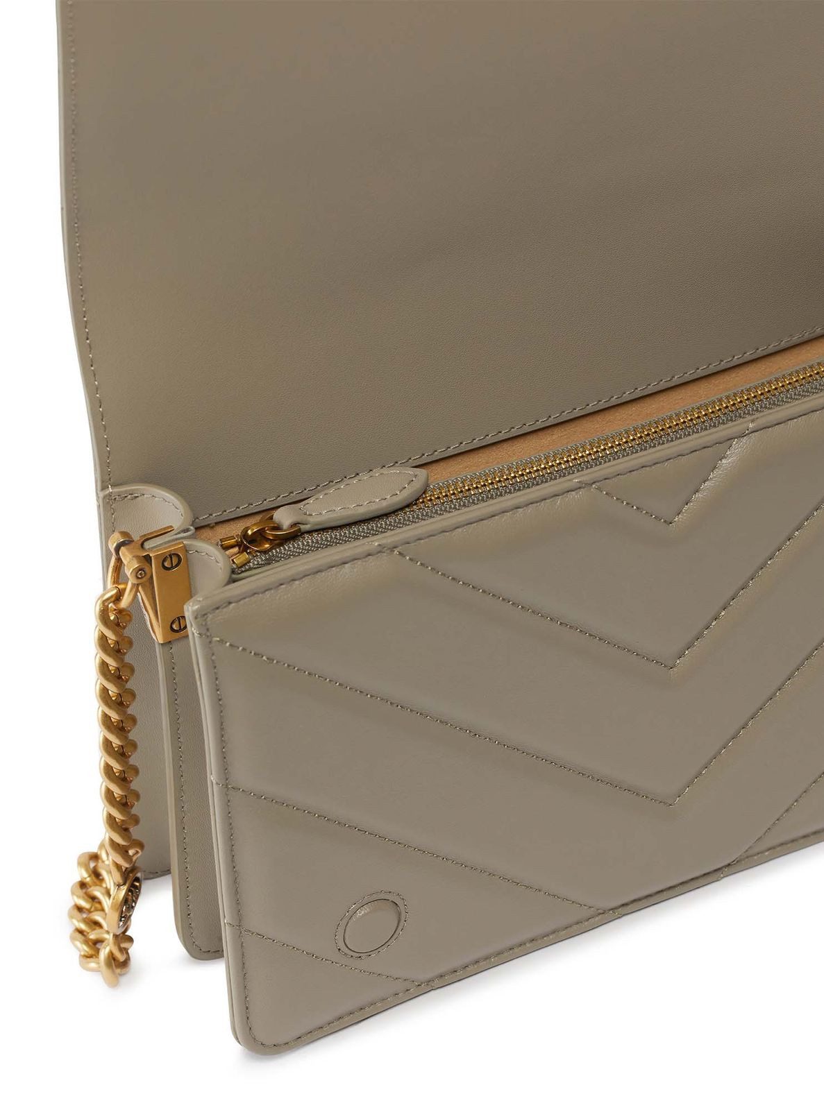 PINKO Umhängetasche Classic Sheep Nappa Big Chevron, aus echtem Schafsleder