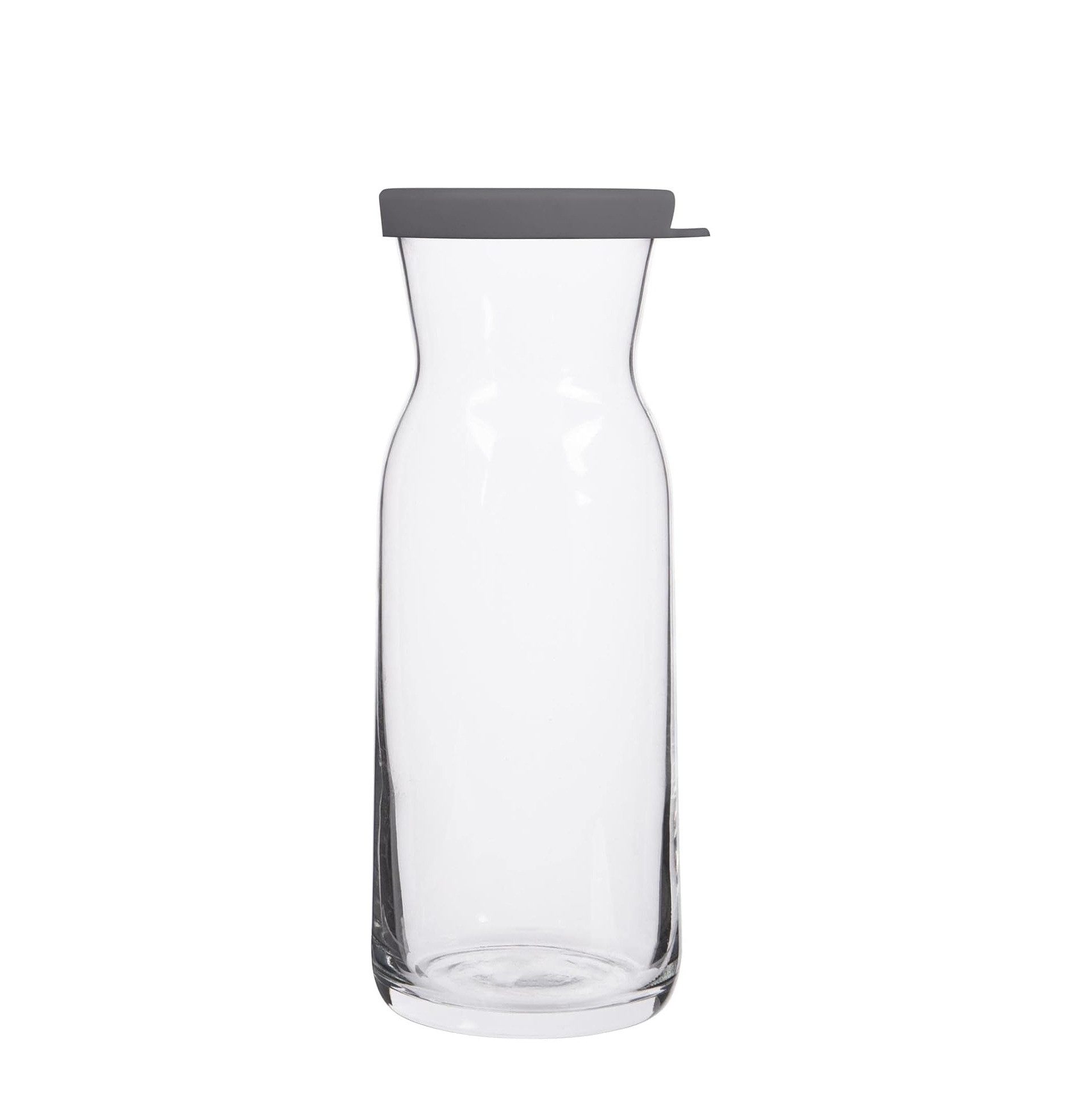 LAV Karaffe Fonte mit grauem Silikondeckel - 700 ml - aus hochwertigem Glas, (1-tlg), 700 ml