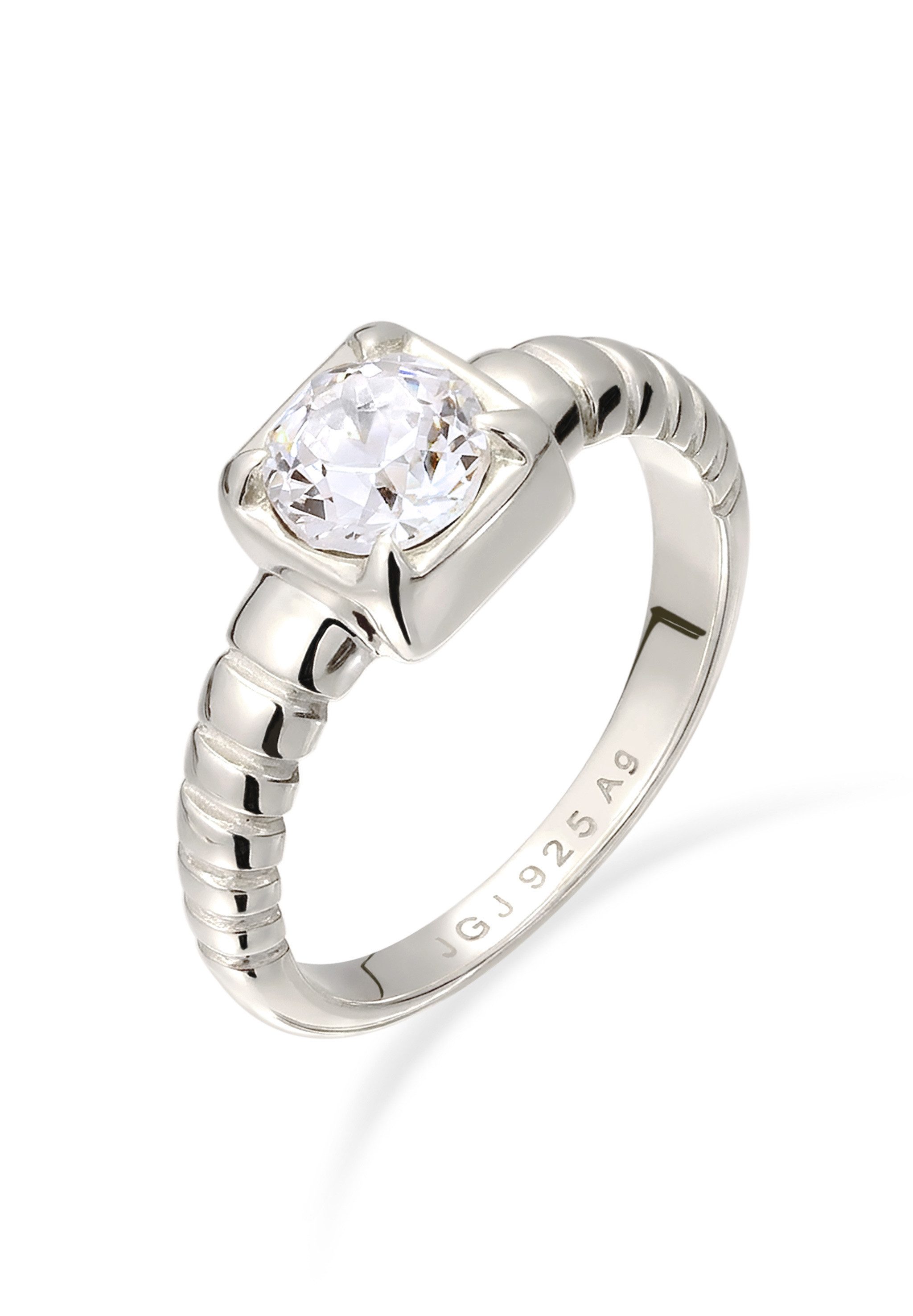 Fingerring Kristalle von Swarovski® Weiß 925 Sterling Silber