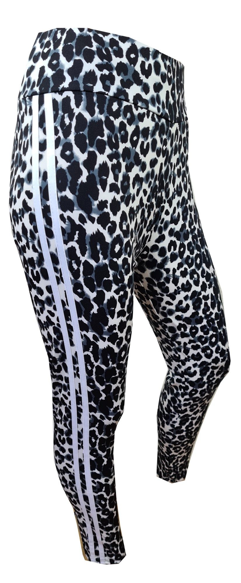 Einkaufszauber Leggings Modische Leggings Leopard schwarzweiß- Leopardenmus günstig online kaufen