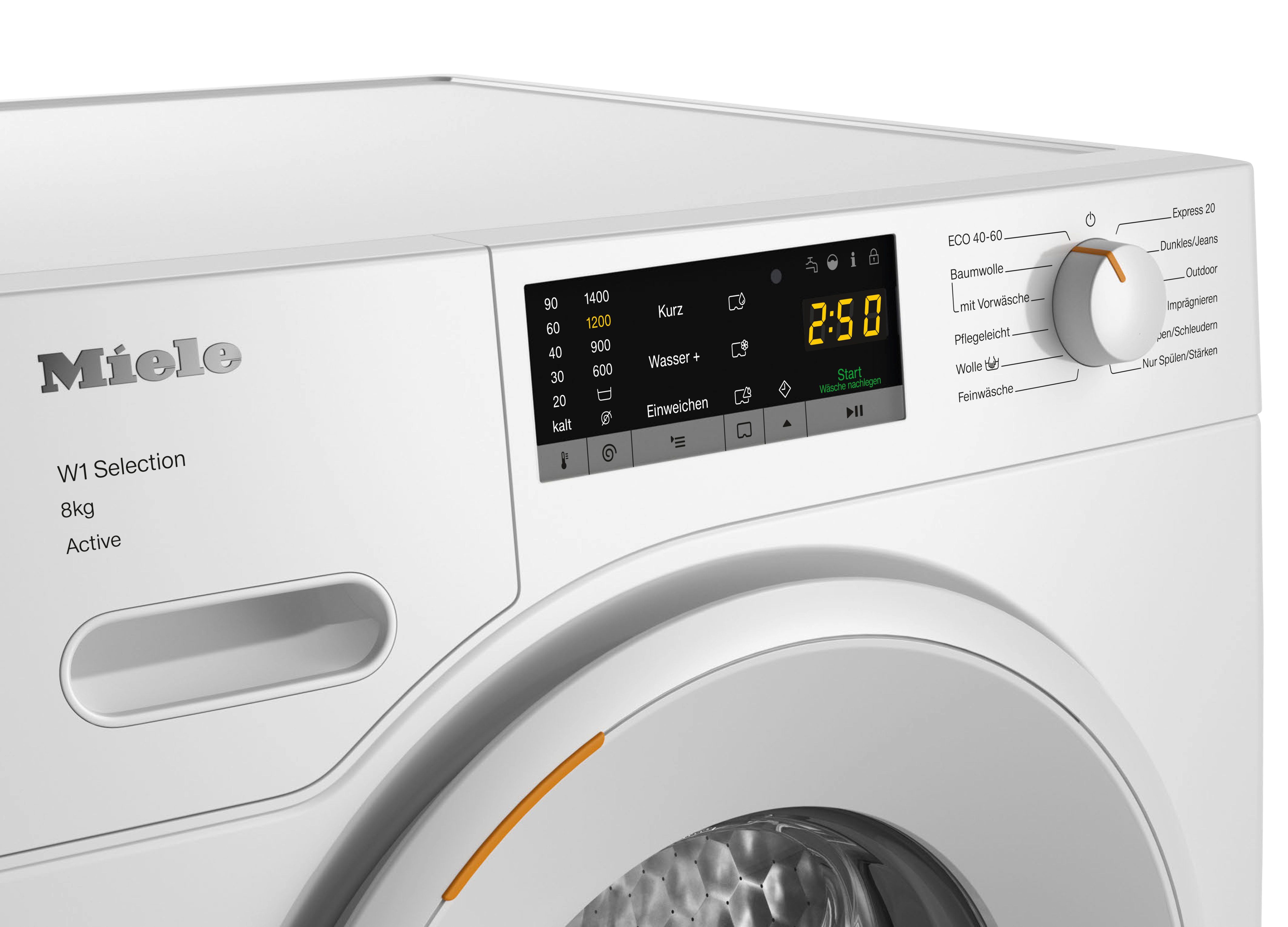 Miele Waschmaschine WSA123 WCS 8kg Active, 8 kg, 1400 U/min, Getestet auf 20 Jahre perfekte Wäschepflege, 25 Jahre Motorgarantie