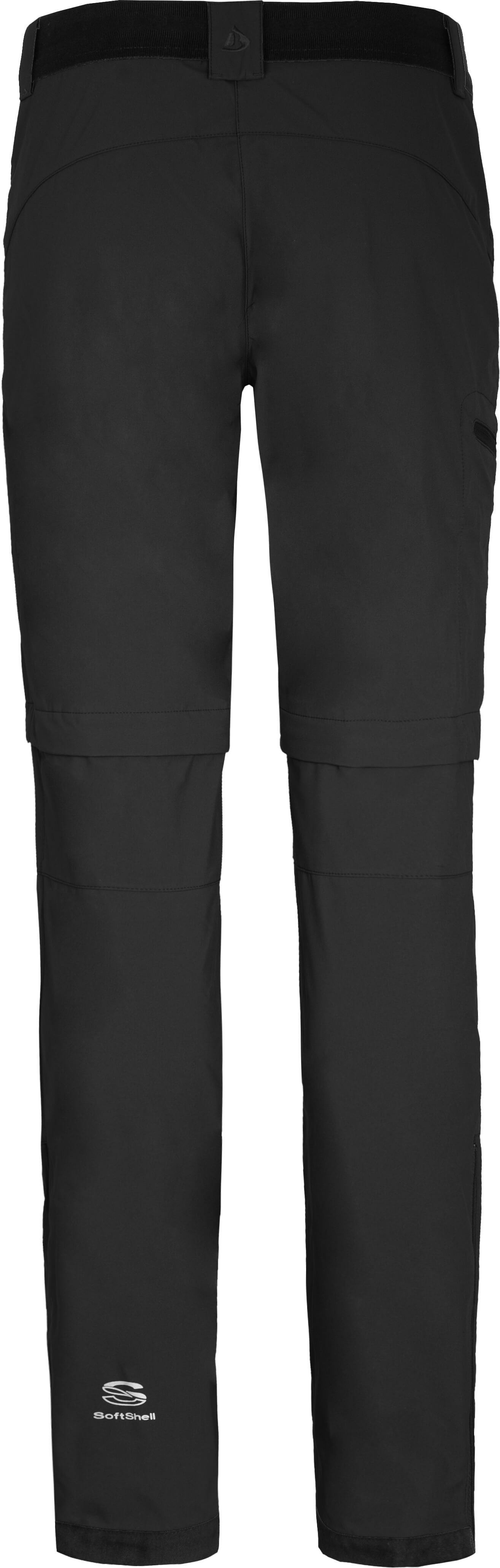 Bergson Outdoorhose TESSE Zipp-Off Damen Softshellhose, winddicht, strapazierfähig, Normalgrößen, schwarz