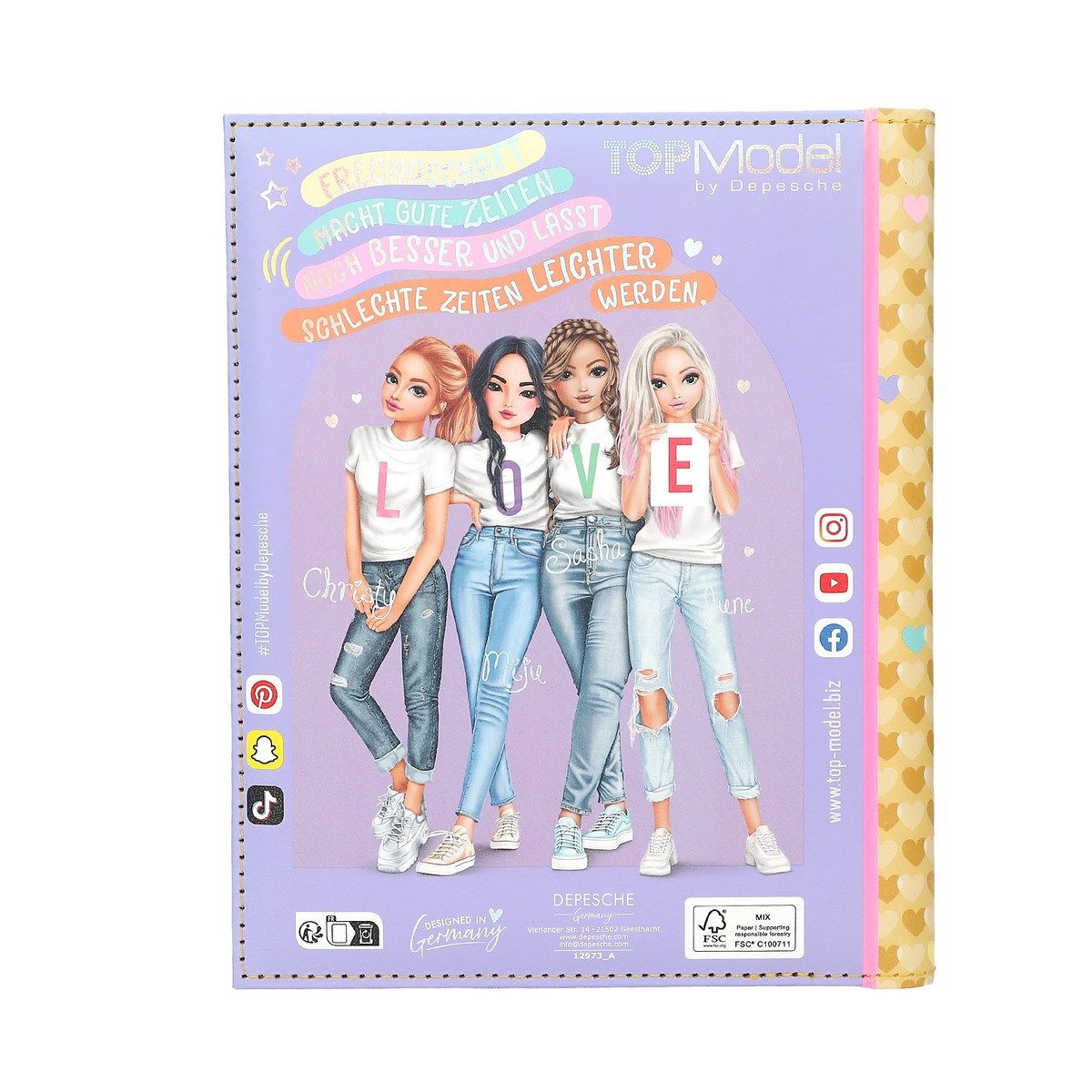 TOPModel Poesiealbum Depesche TOPModel Freundebuch Mein BFF Buch 22x18x2cm