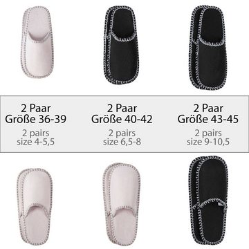 ONVAYA ABS Gästepantoffel Dots 6er Set, Hausschuhe, Filz, Antirutsch Pantoffel