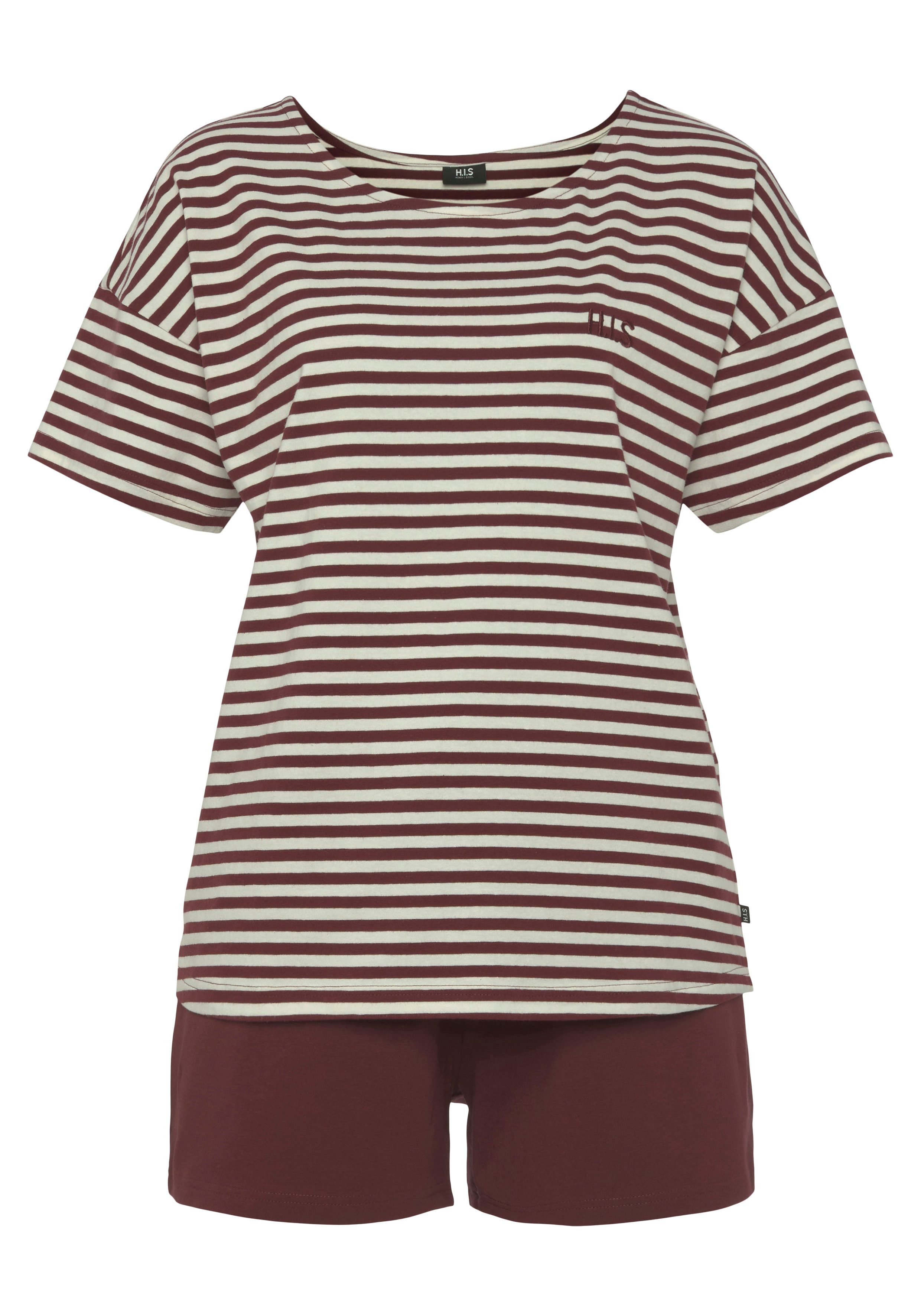 H.I.S Shorty (2 tlg., 2-teilig) mit Logostickerei auf der Brust günstig online kaufen