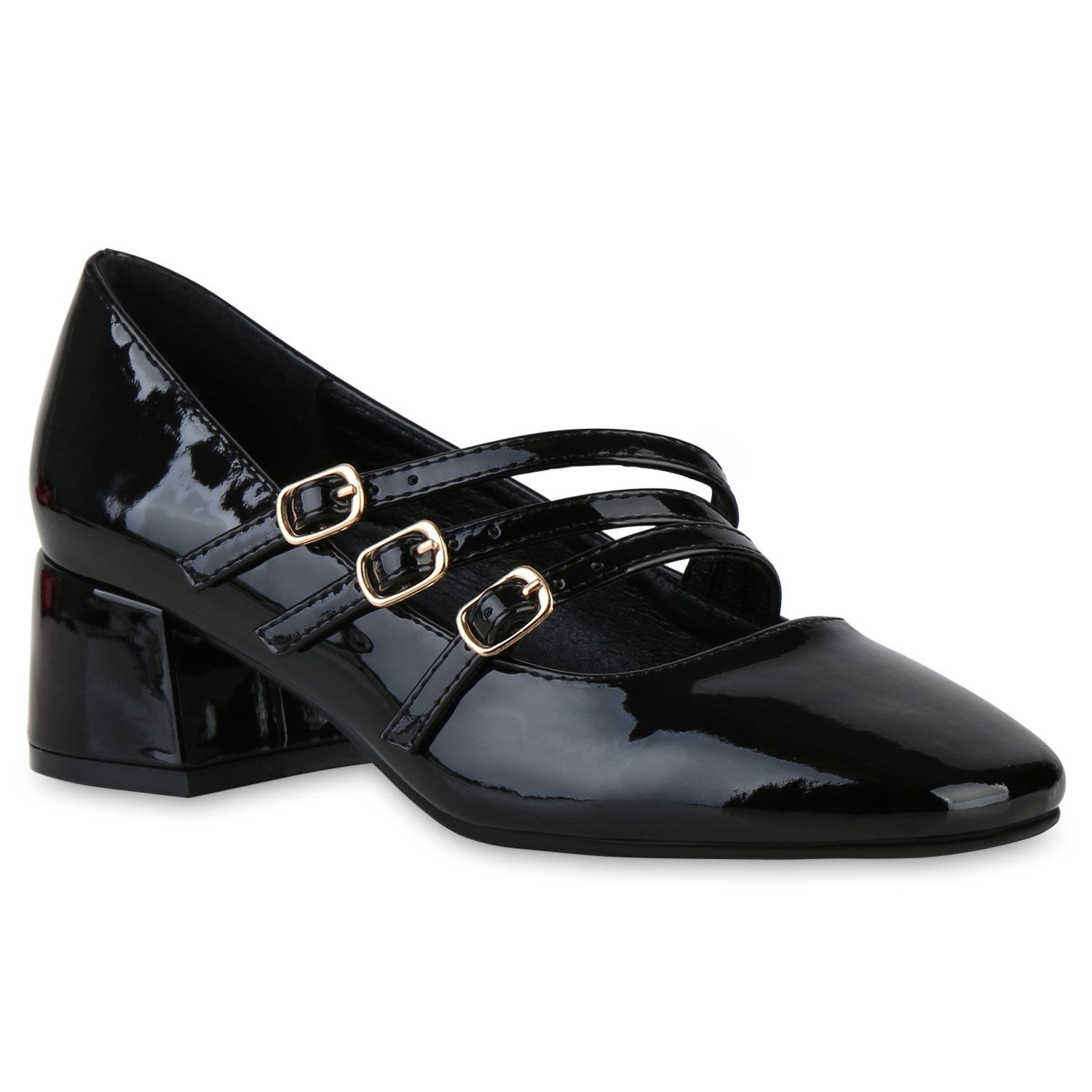 VAN HILL 841478 Mary-Jane-Schuhe Damen Mary Janes Pumps Klassische Lack Ele günstig online kaufen