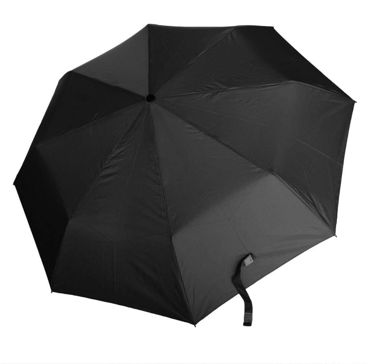 Sonia schwarz "UNI" Schutz Originelli Schlicht Taschenregenschirm Taschenschirm