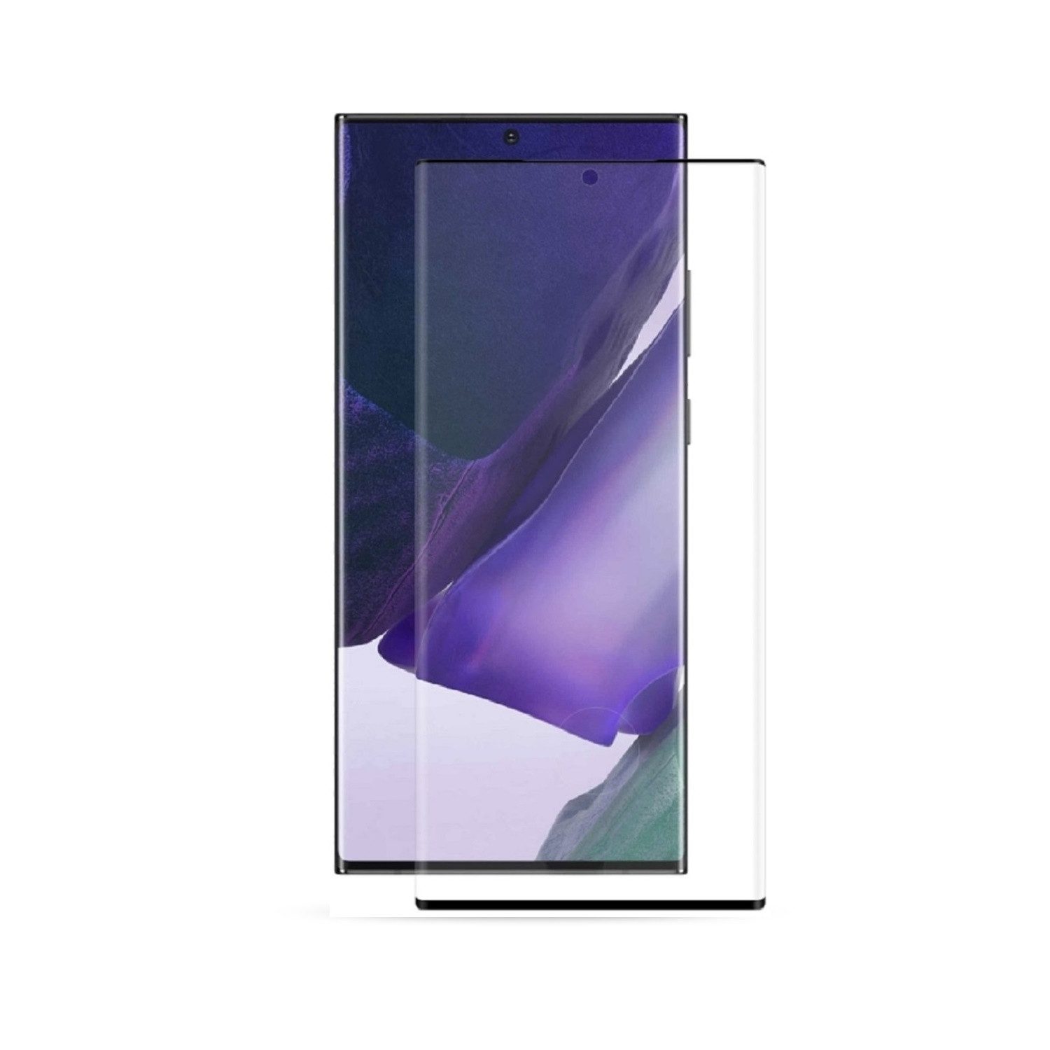 Protectorking Schutzfolie 1x 9H Panzerglas für Samsung Galaxy Note 20 Ultra FULL CURVED Schutzfo, (1-Stück), Displayschutzglas, Schutzglas Echtglas Tempered 9H Härte HD-KLAR