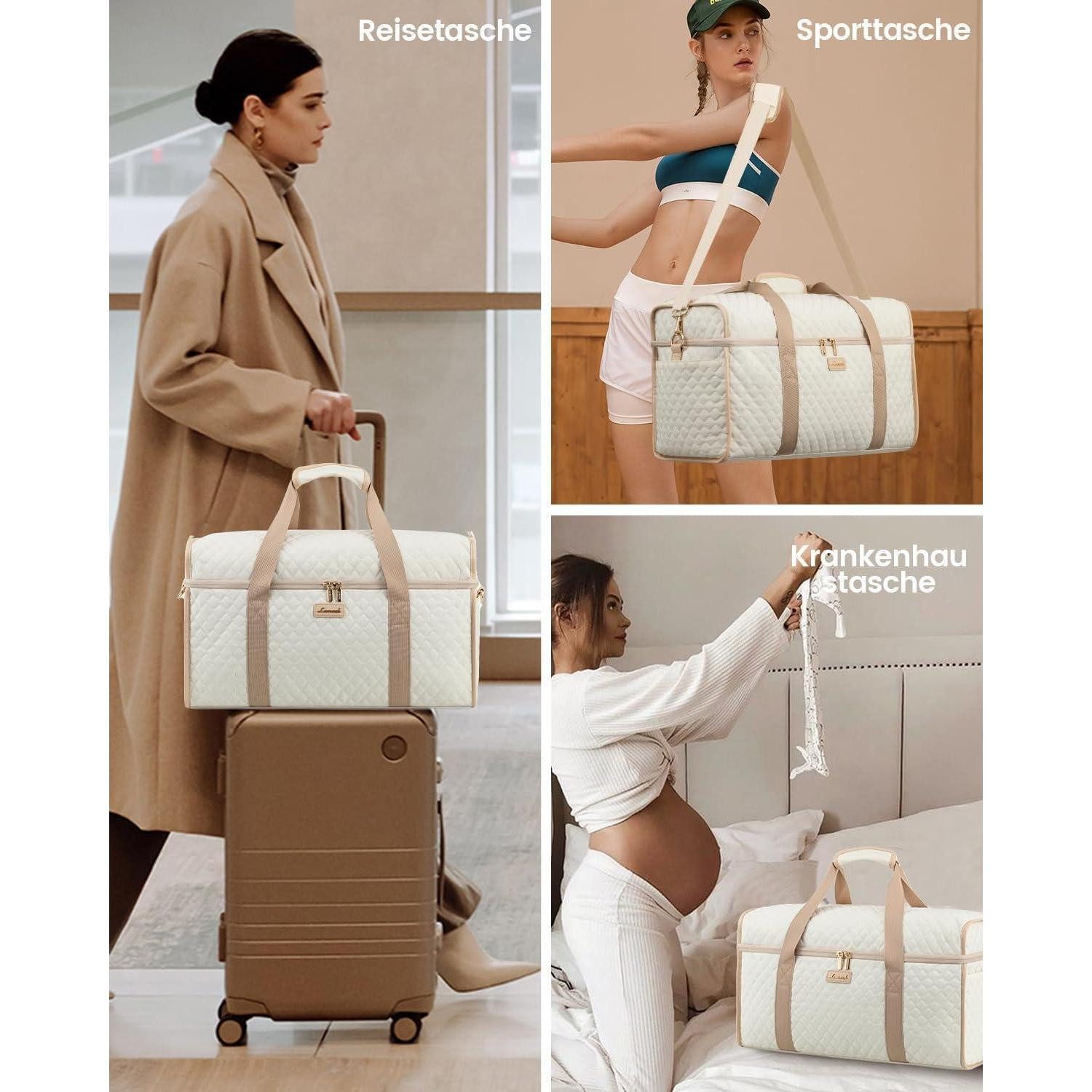 LuxusKollektion Weekender Reisetasche Weekender Damen Große Öffnung Wasserdicht Handgepäck