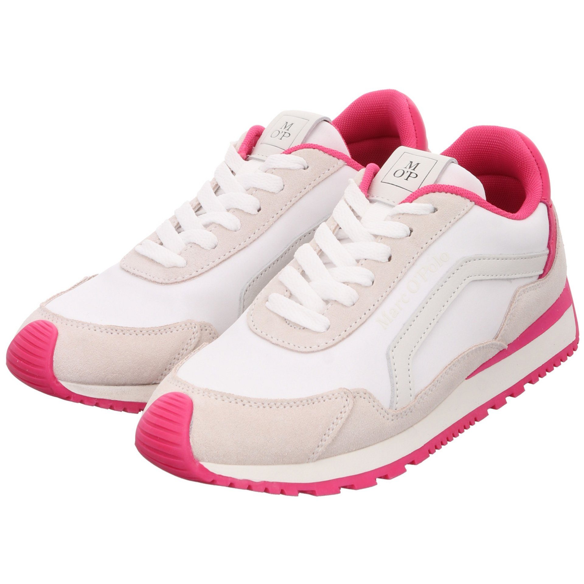 O'Polo pink gemustert Leder-/Textilkombination Sneaker Sneaker Leder-/Textilkombination Marc
