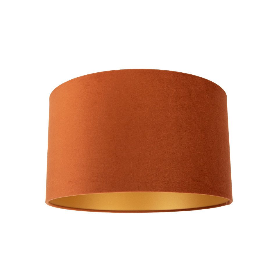 Qazqa Lampenschirm Cilinder oranje goud