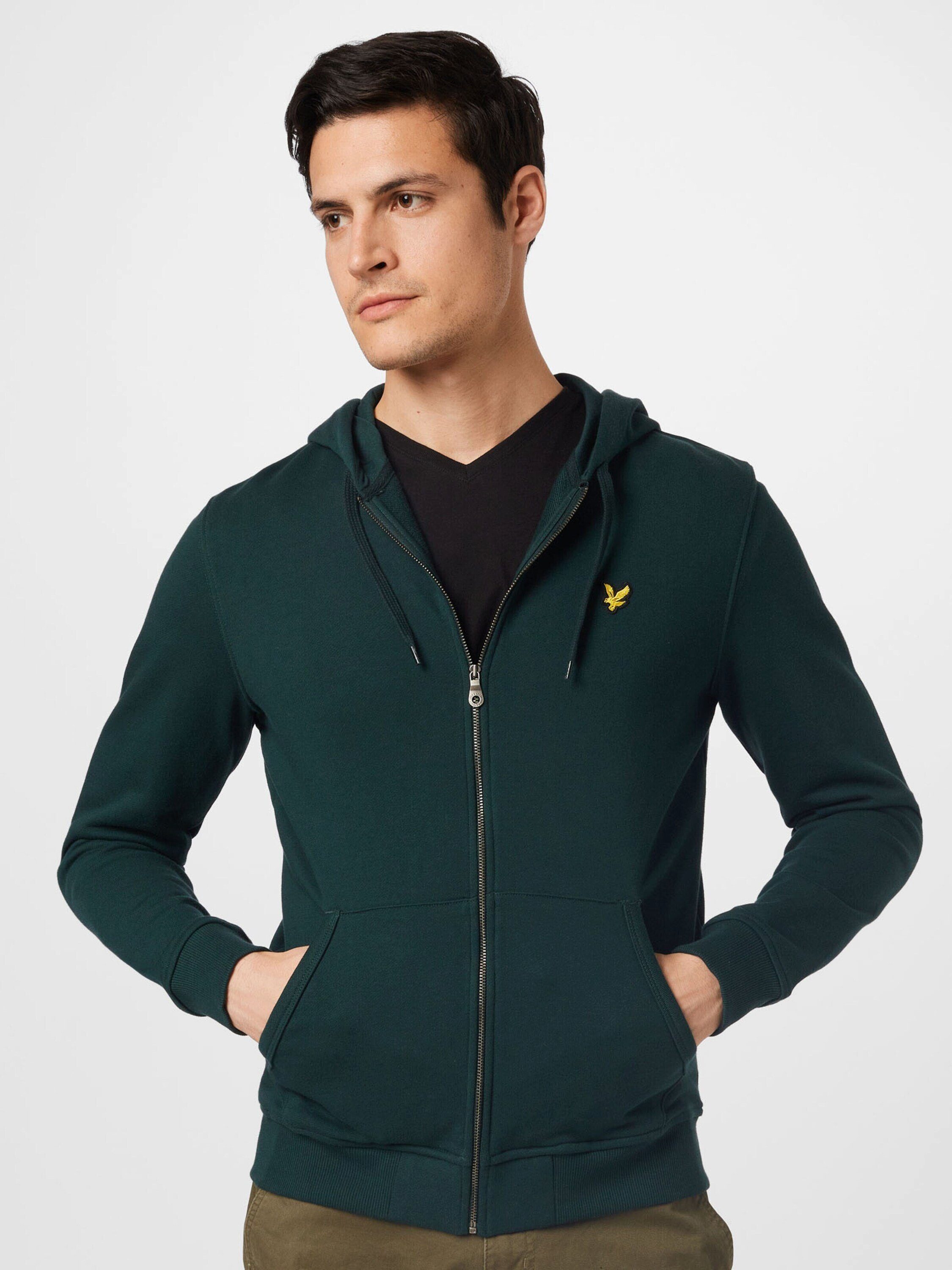 Grün Lyle & Scott Sweatjacke (1-tlg)