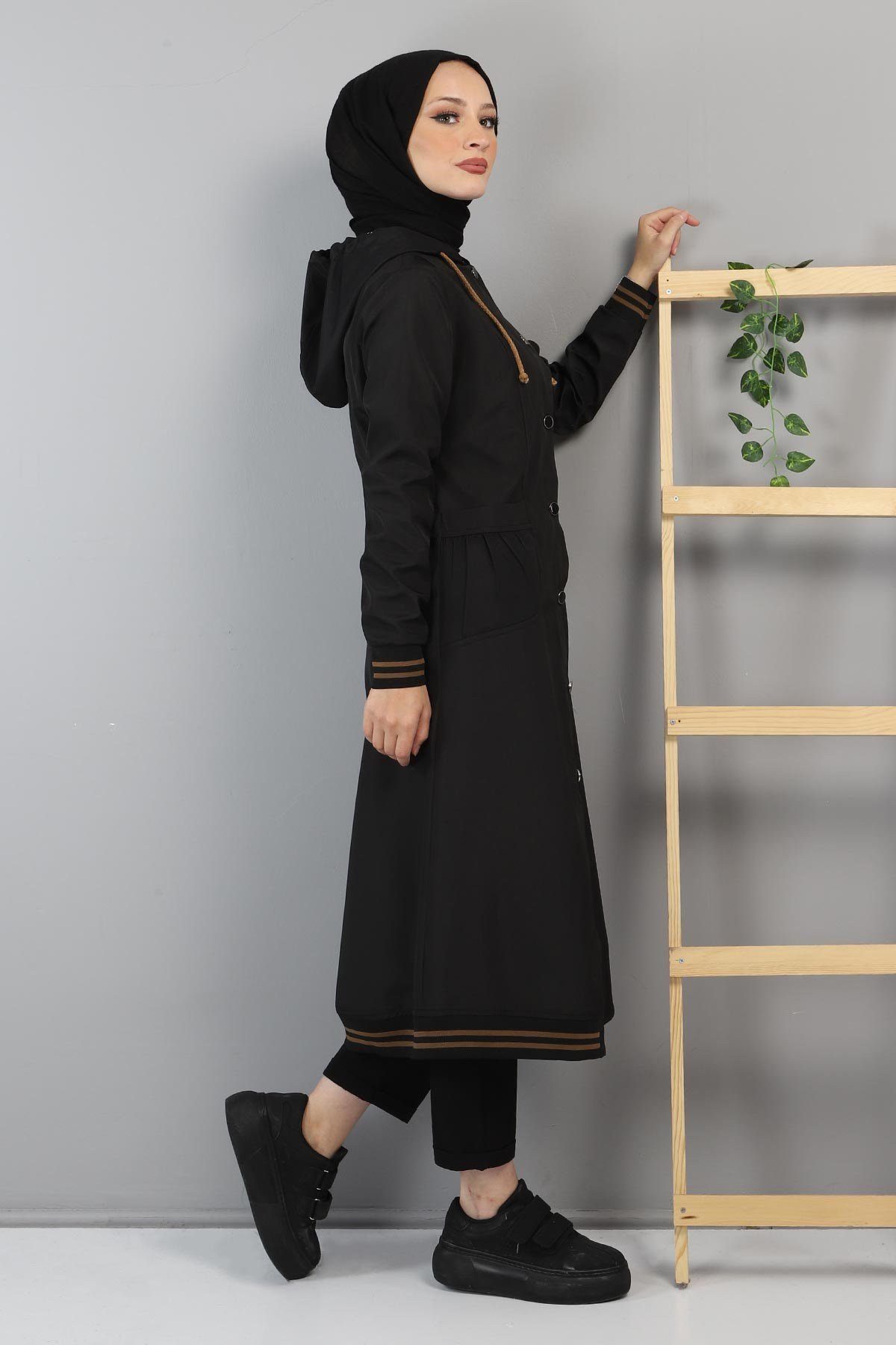 MODAMİHRAM Trenchcoat Kapuzen-Ripp-Trenchcoat