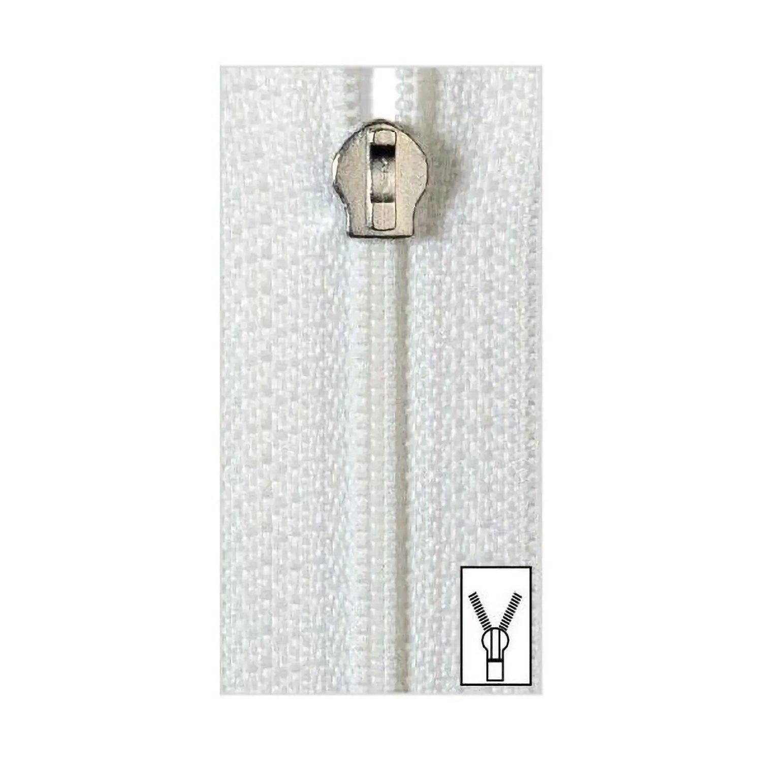 Stofferia Reißverschluss S40 Bettwäscheverschluss 135 cm reinweiß, Meterware
