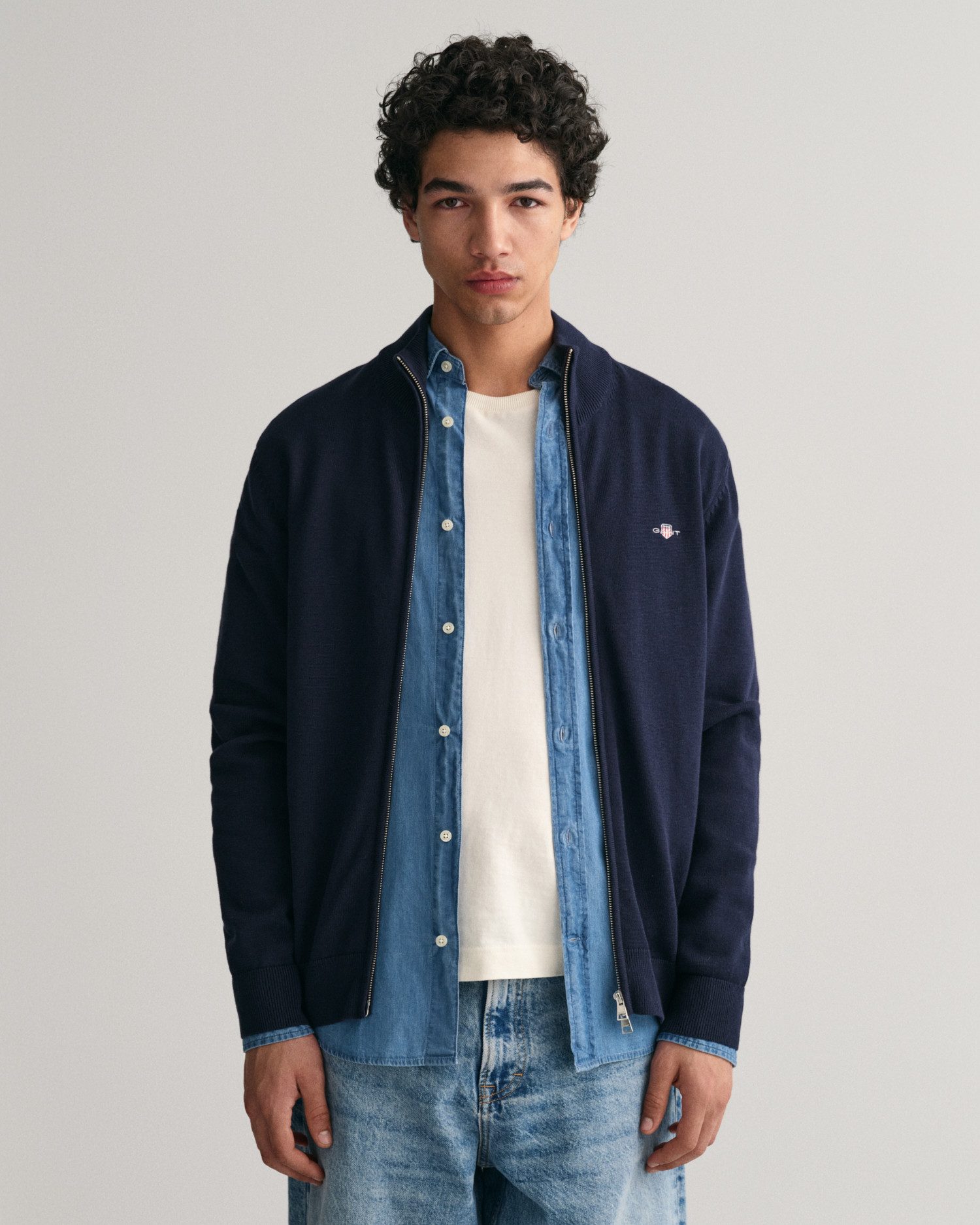 Gant Cardigan CASUAL COTTON ZIP CARDIGAN günstig online kaufen