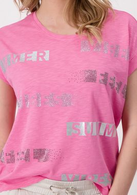 Monari T-Shirt mit Schmuckschrift