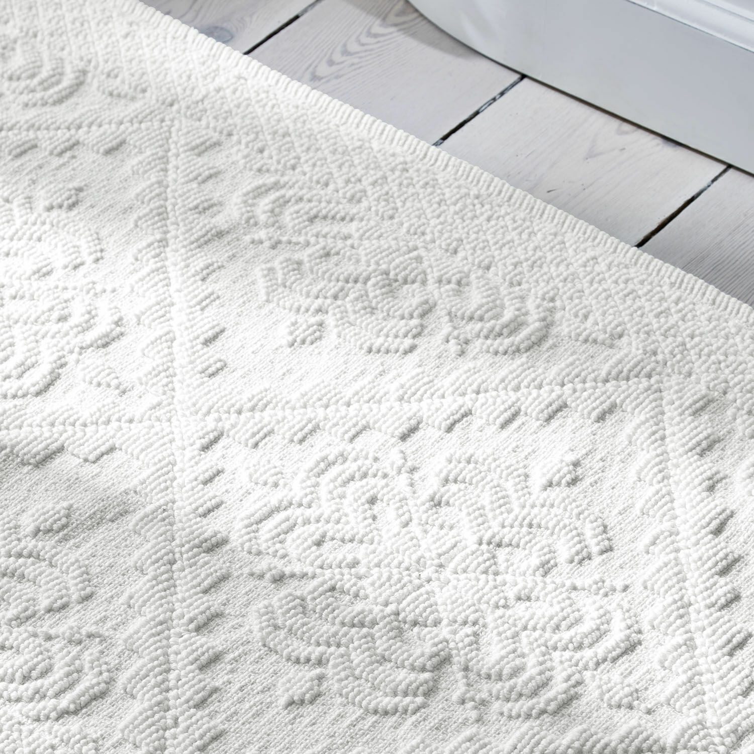 Mirabeau Badematte Badematte Mivorex weiß, Höhe 400 mm, 100% Baumwolle
