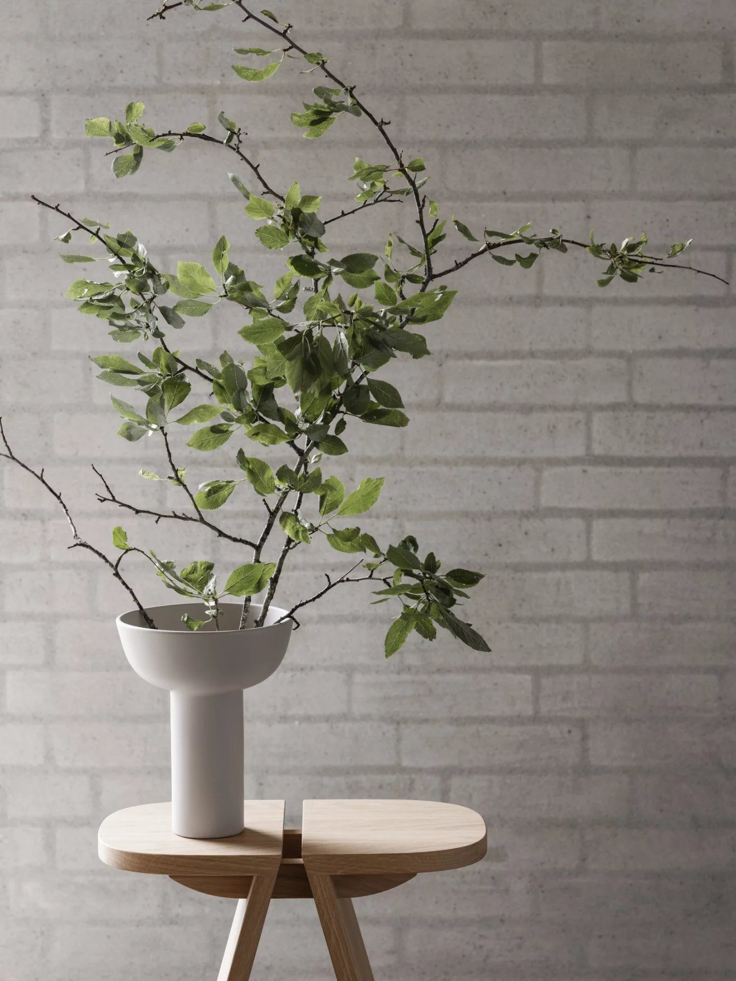 blomus Sitzhocker -AVIO- Hocker: Abgerundete Formen und symmetrisches Design, Eichenholz, Hochwertig, Modernes Design, Beistelltisch, Hocker, Sofatisch