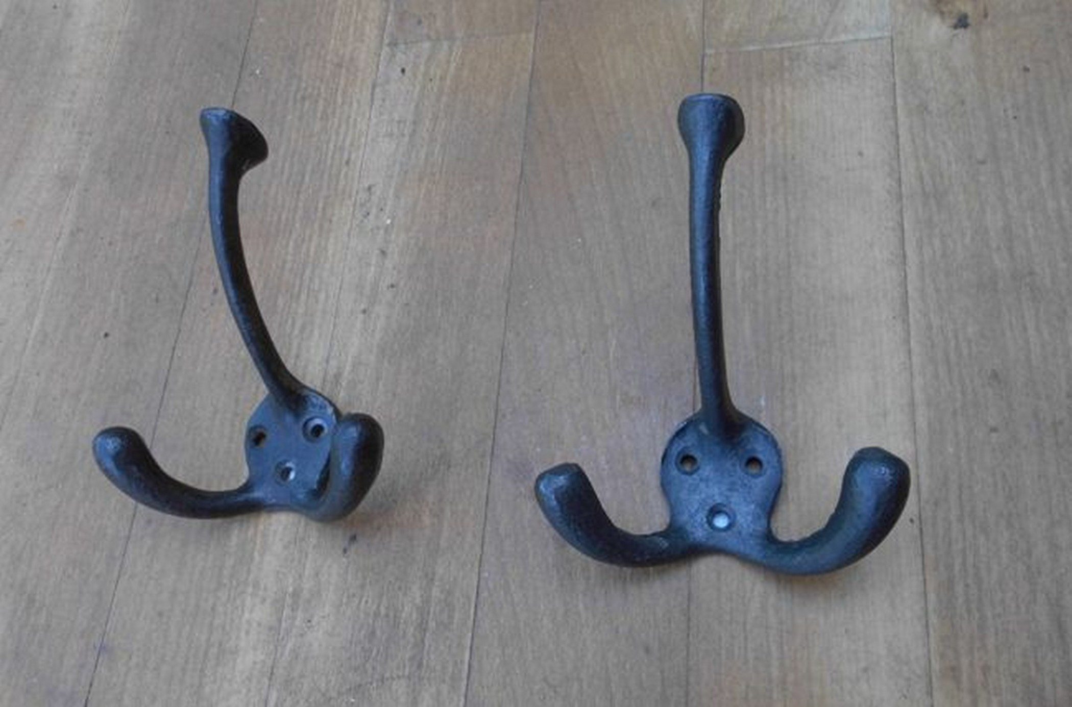 Deko-Impression Wandhaken 2 Stück stabile Dreifachhaken Garderobenhaken Wandhaken geschmiedet, (2-St)
