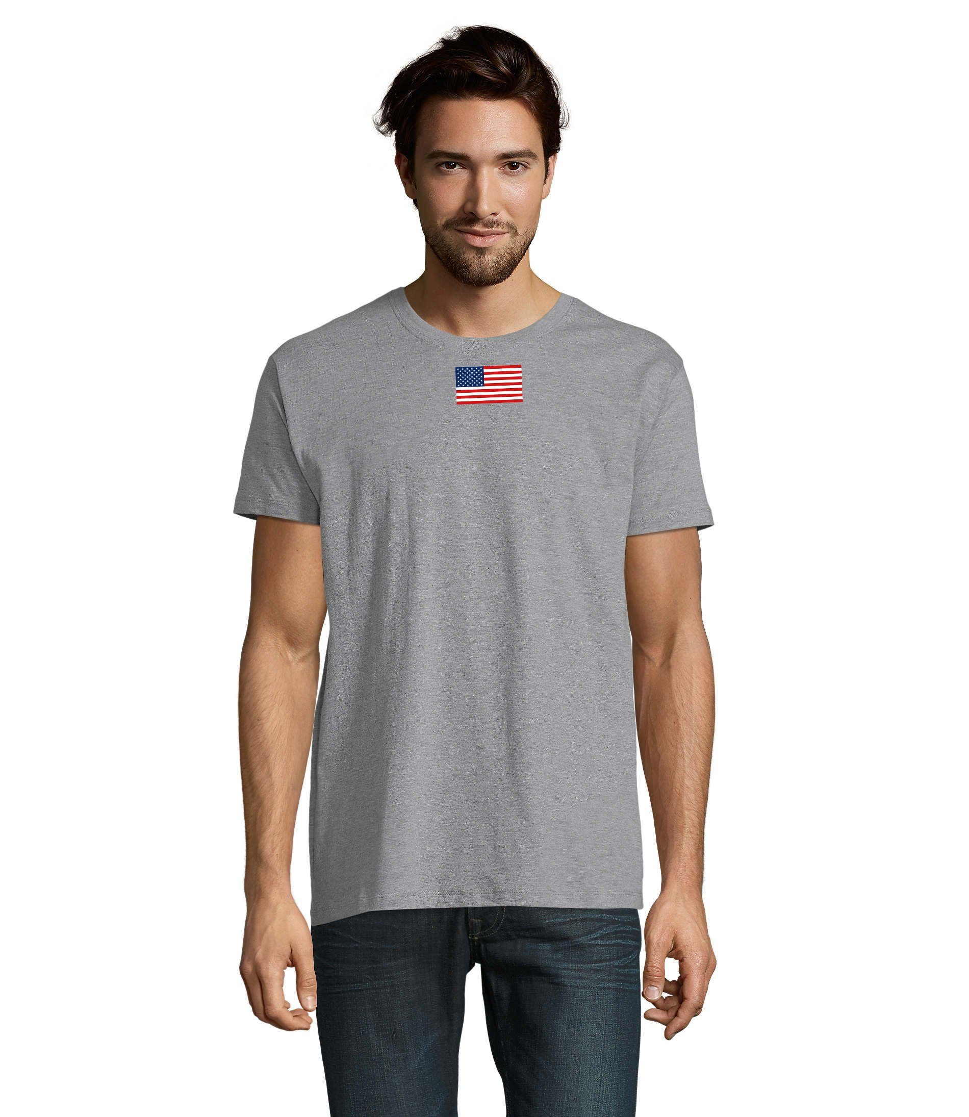 Blondie & Brownie T-Shirt Herren Nartion USA Vereinigte Staaten von Amerika Army Air Force Grau