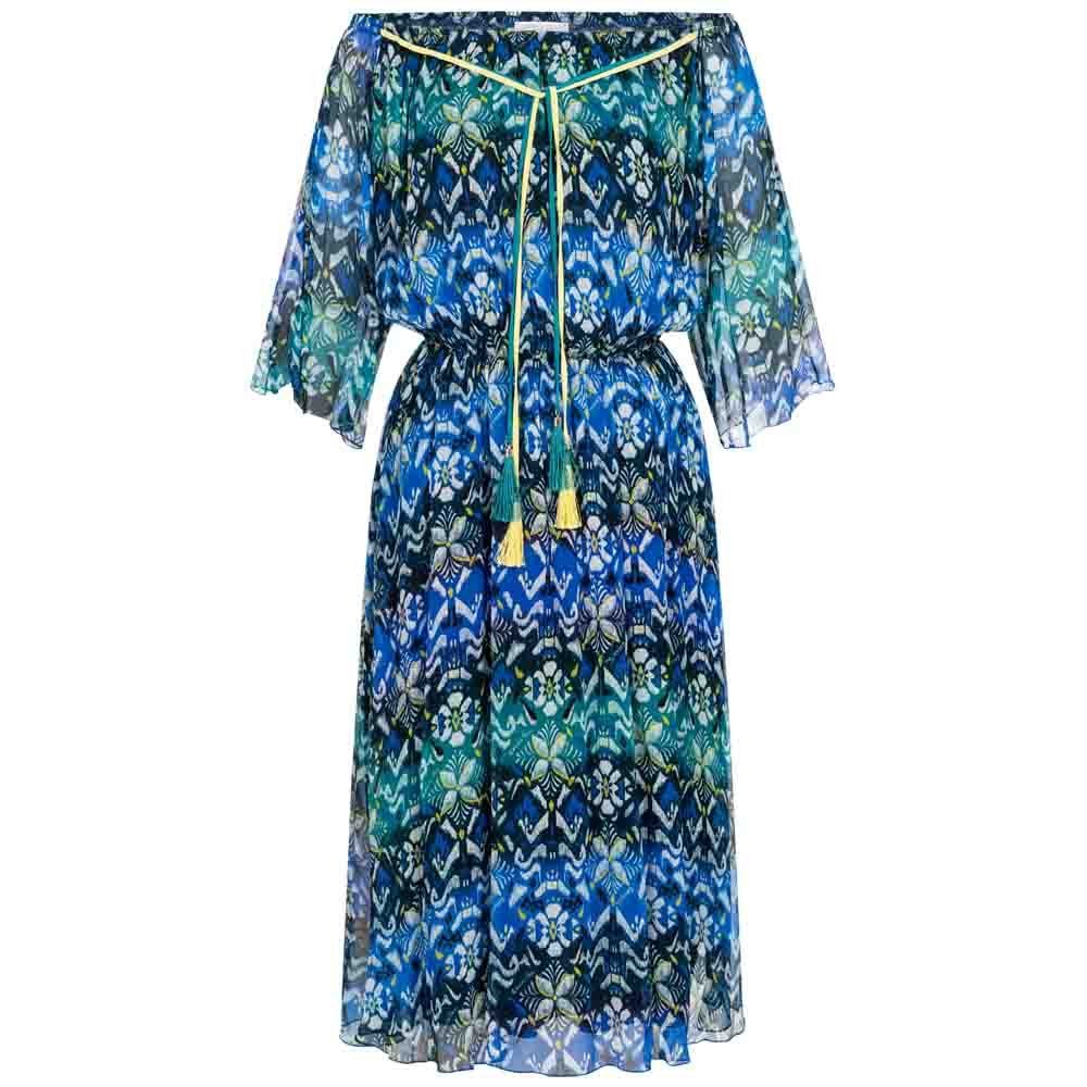 Midikleid Midi-Kleid mit Carmen-Ausschnitt