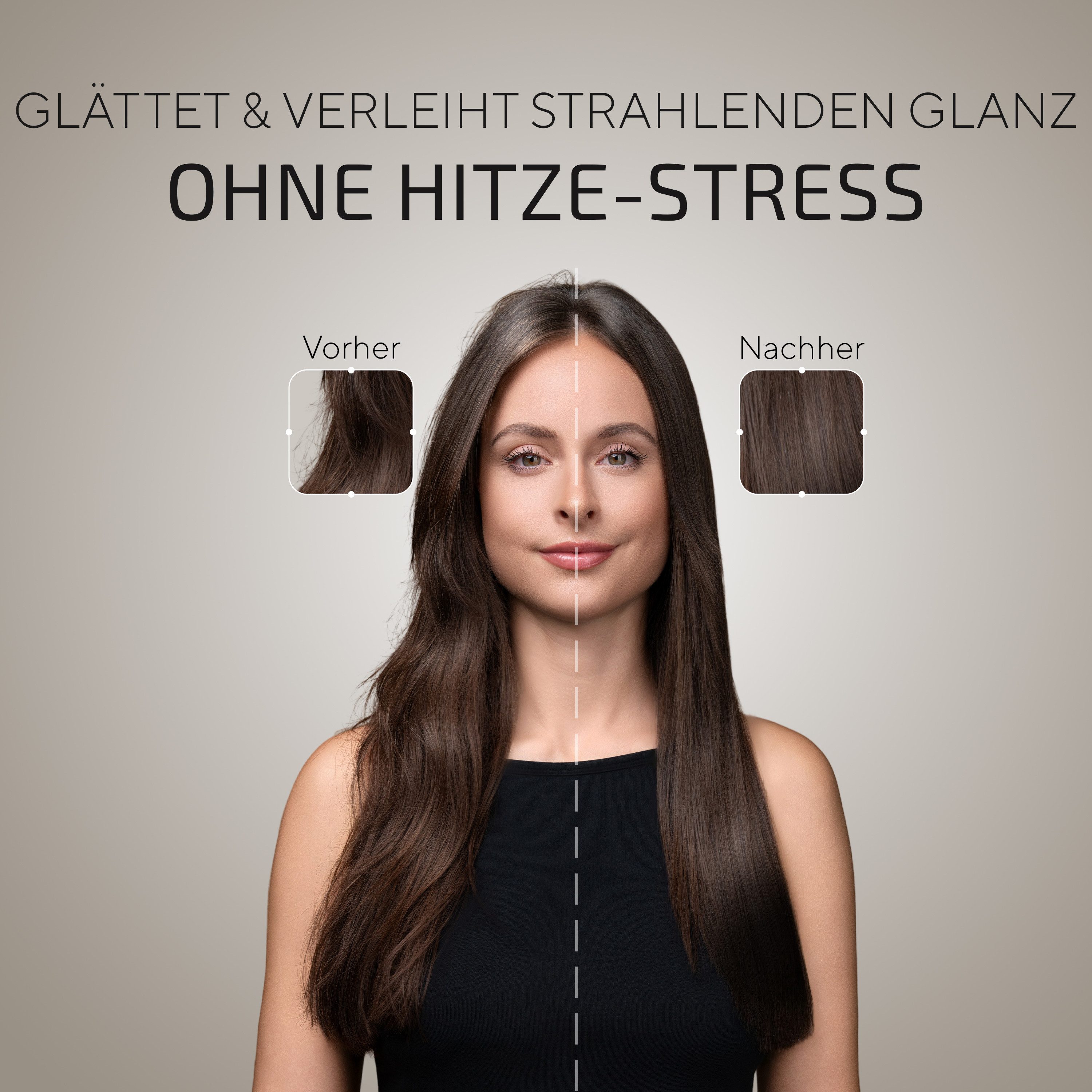 hihair Glätteisen Lunéa One – Haarglätter Testsieger 2026* – 100 Tage risikofrei testen Keramik, LCD Display, Druckknopf, Gleam Flow Technologie, 2,5 m langes K – Bild 5 von 5
