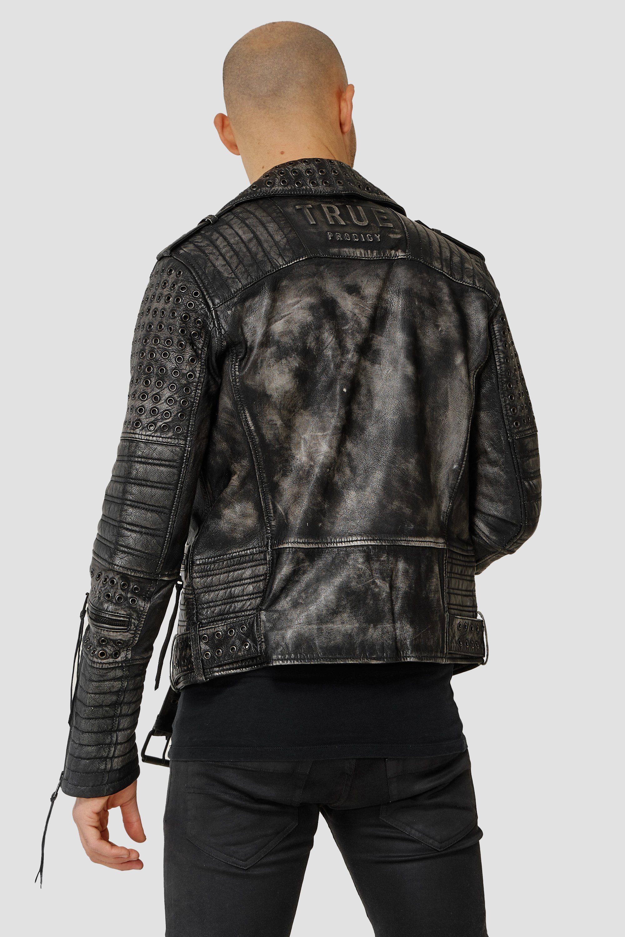 trueprodigy Lederjacke Geralt mit Ösen und günstig online kaufen