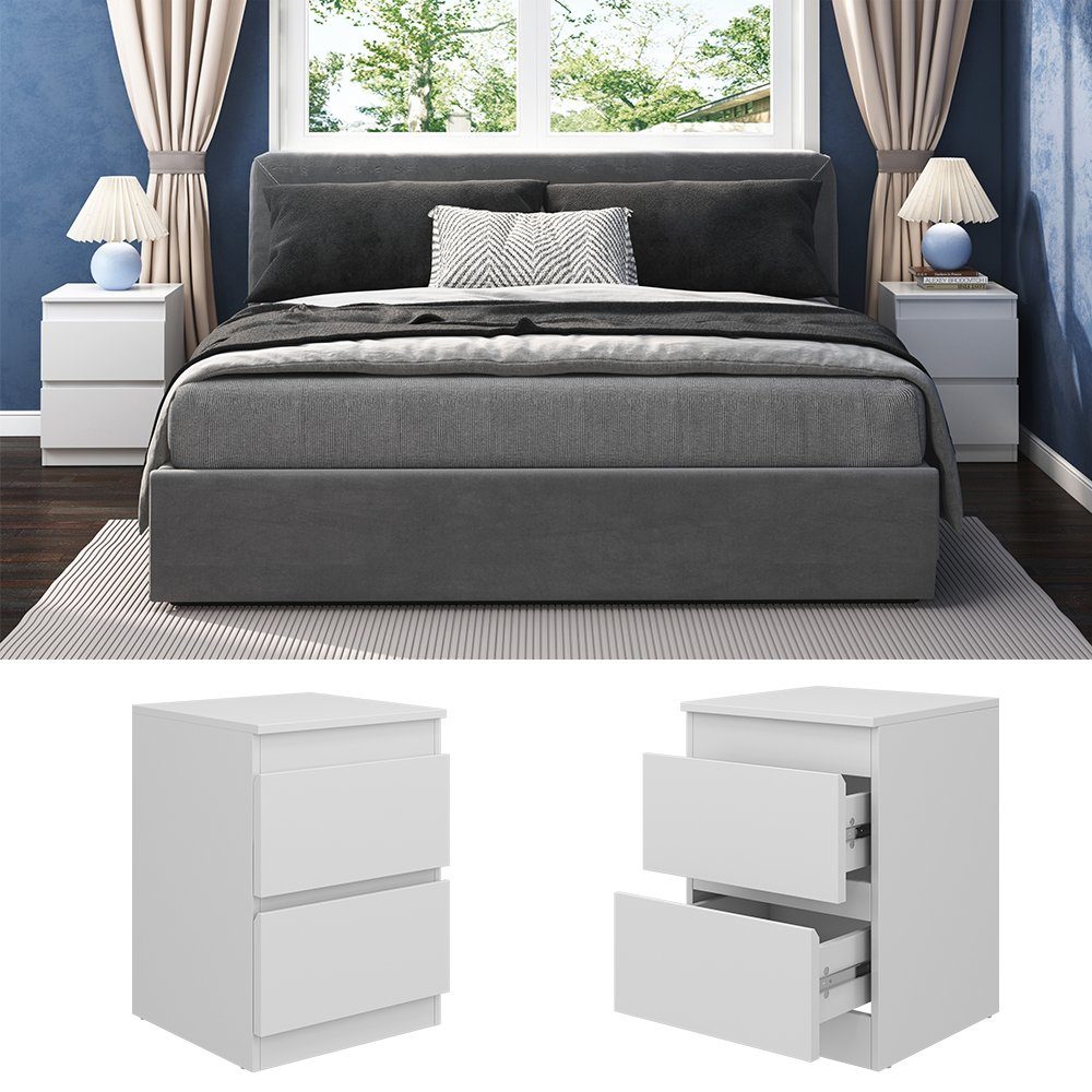 Vicco Nachtschrank Calisto, Weiß/Weiß, 40 x günstig online kaufen