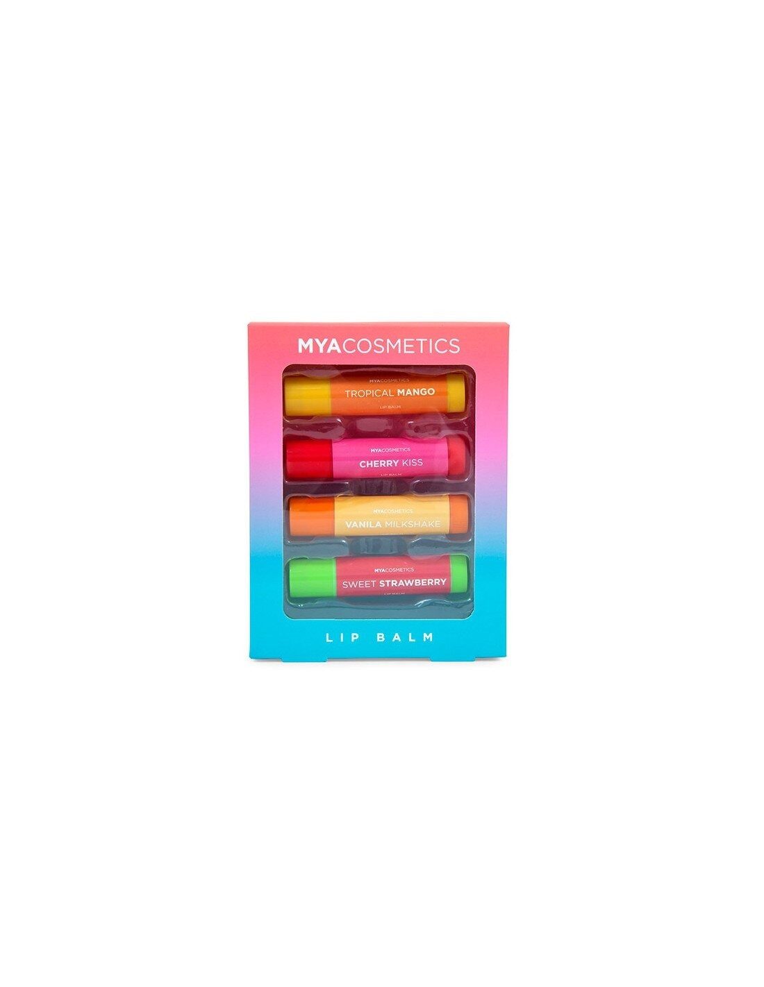 MYA Cosmetics Lippenpflege-Set Mya Lippenbalsam 4-teiliges Set
