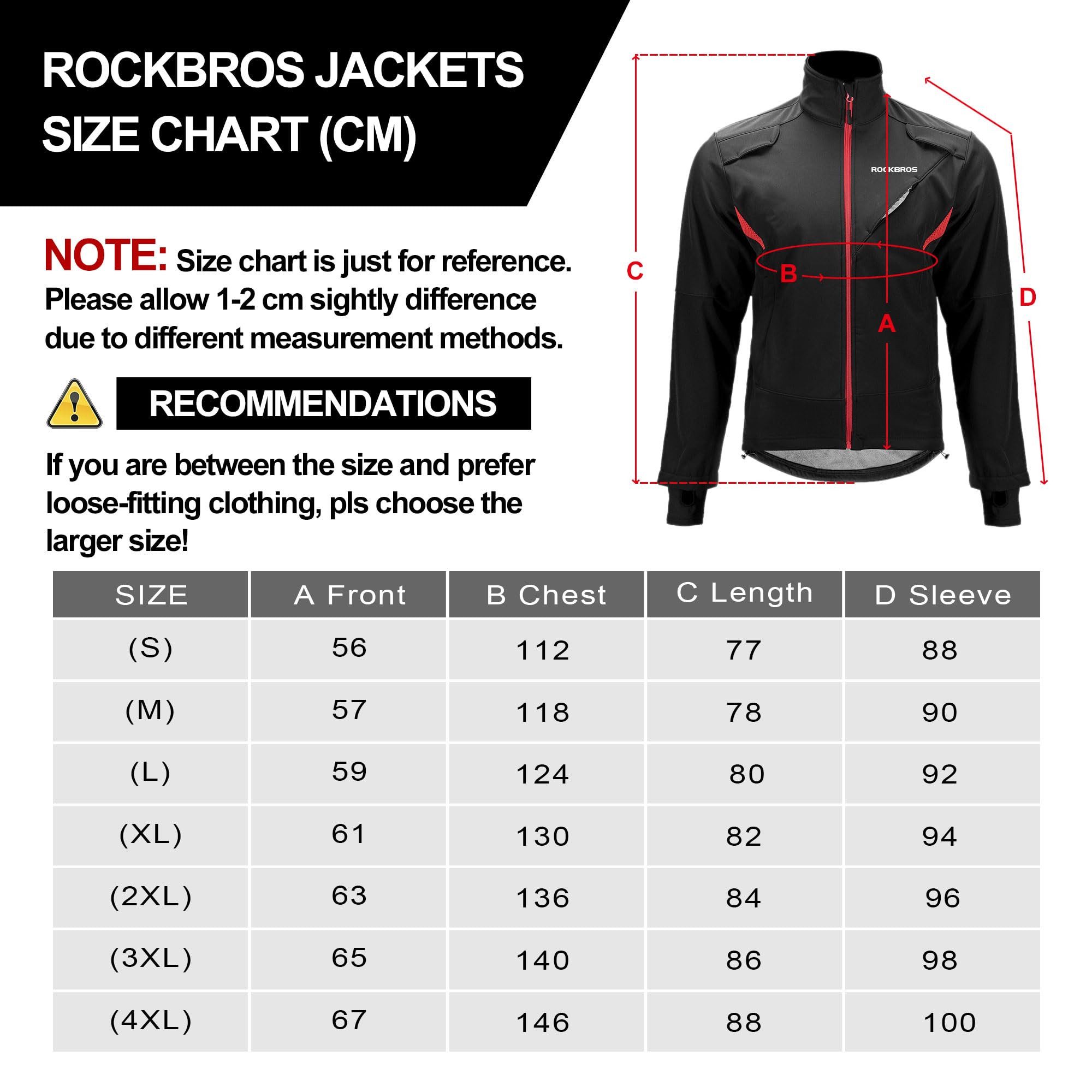 ROCKBROS Fahrradjacke Fahrradjacke Softshell Jacke Sport Warm Winddicht mit Fleece-Innenfutter