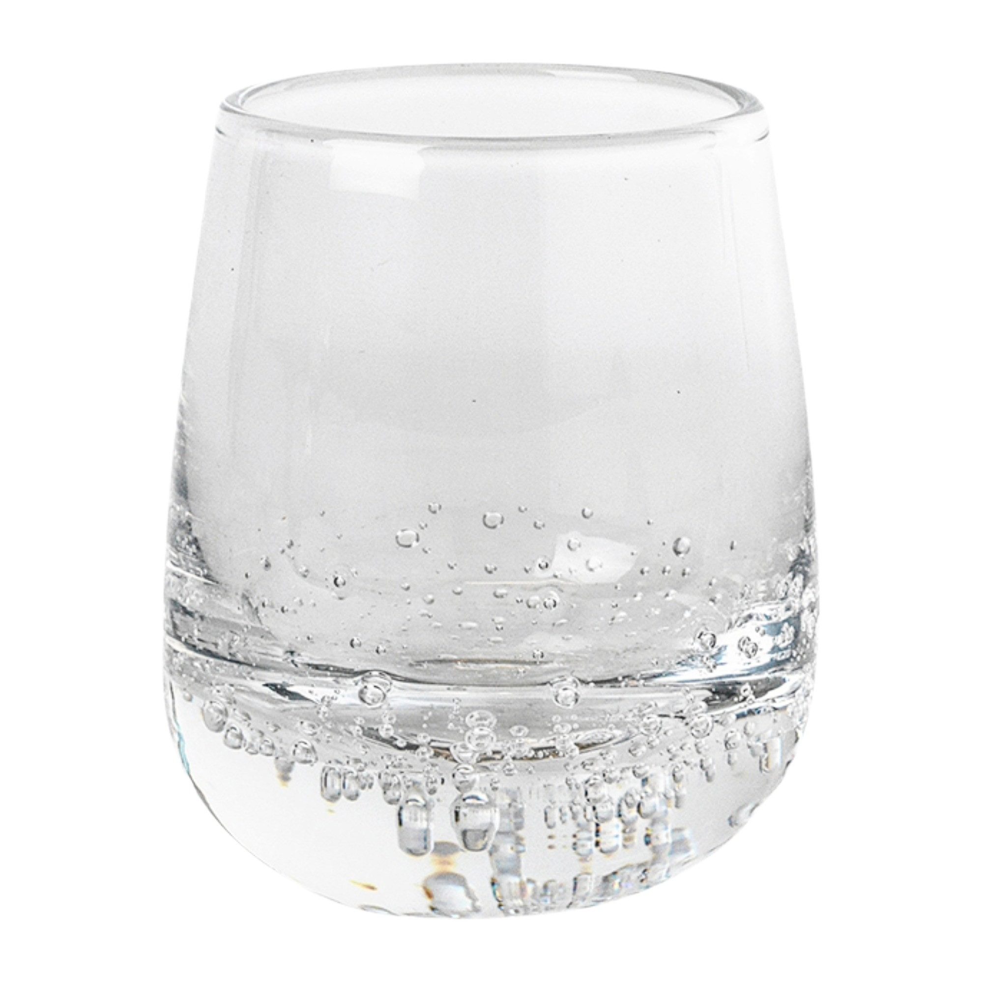 Broste Copenhagen Longdrinkglas Broste Copenhagen Bubble Schnapsglas 4 cl, Mundgeblasenes Glas Mit Blasen