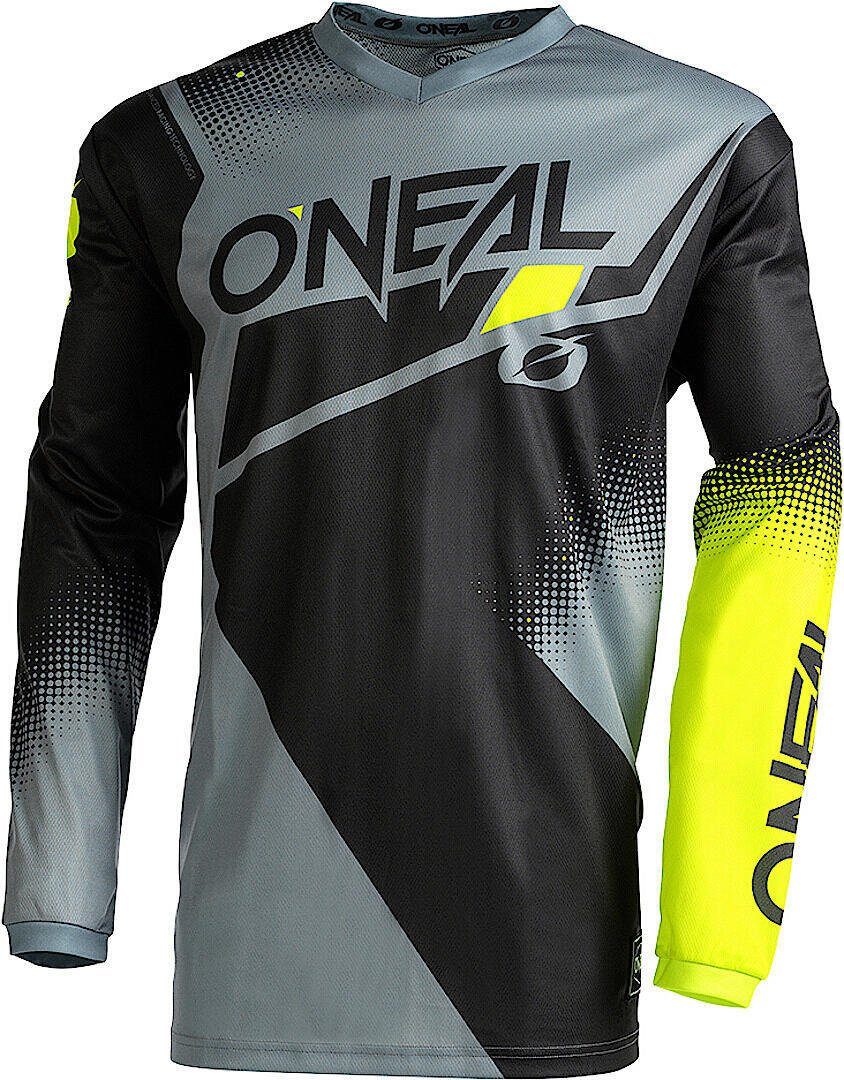 O’NEAL Motorradjacke Element Racewear V.22 Motocross Jersey Black/Grey/Yellow