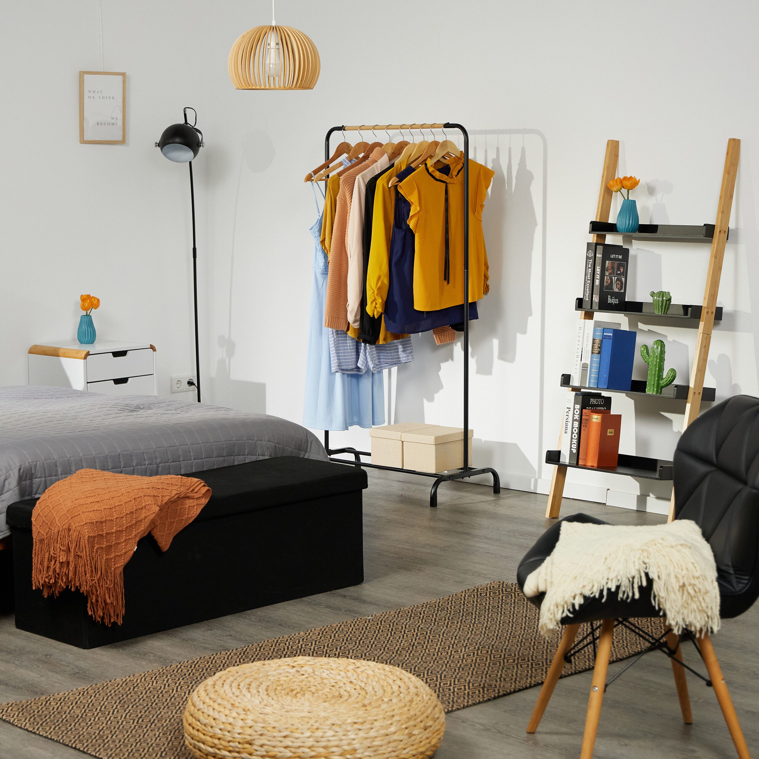 relaxdays Kleiderständer Metall schwarz günstig online kaufen