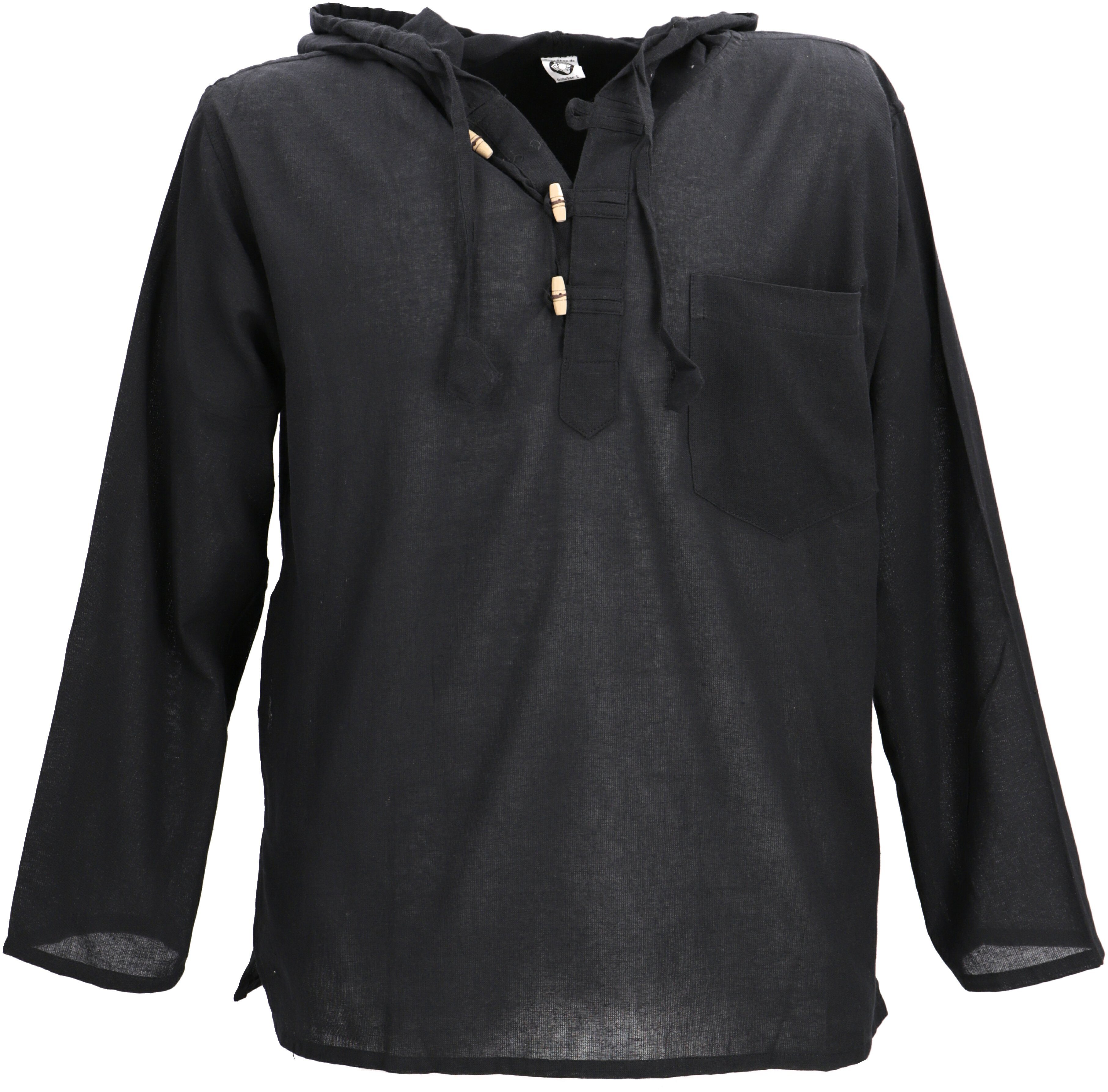 Guru-Shop Hemd & Shirt Nepal Hemd, Goa Hippie Sweatshirt, Yogashirt,.. Ethno Style, alternative Bekleidung