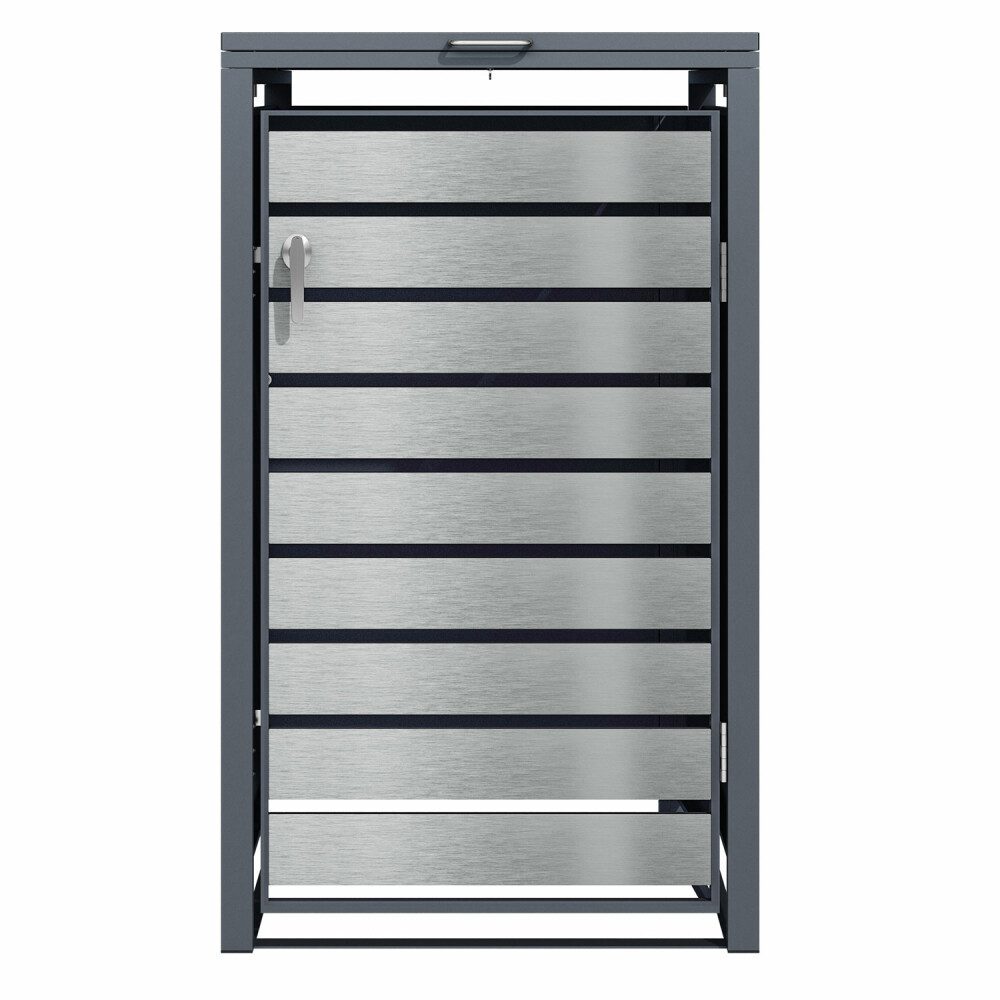 Phoenix Mülltonnenbox Phoenix Aufbewahrungsbox Mülleimer - Galvanisierter Stahl - Silber (1 St)
