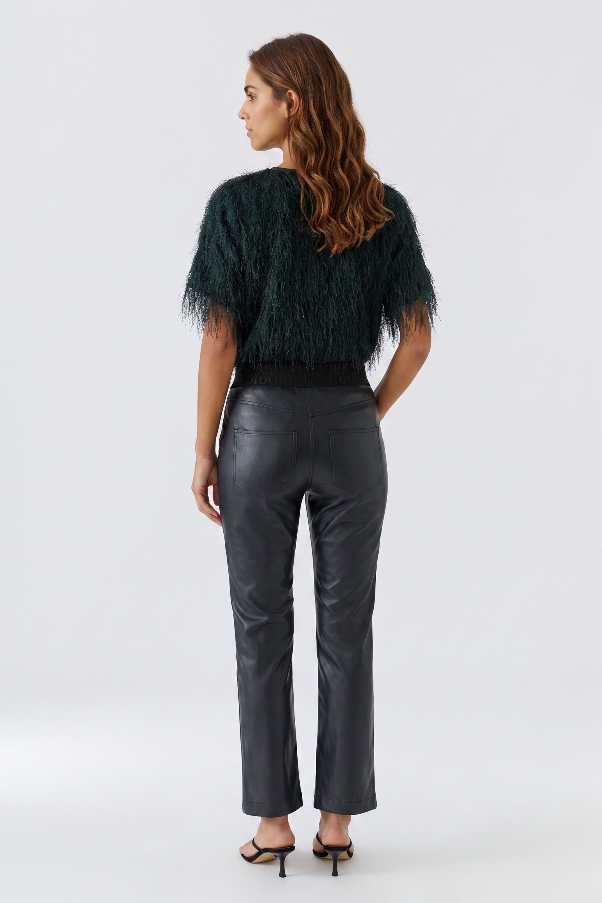 Oui Lederhose Slim Fit