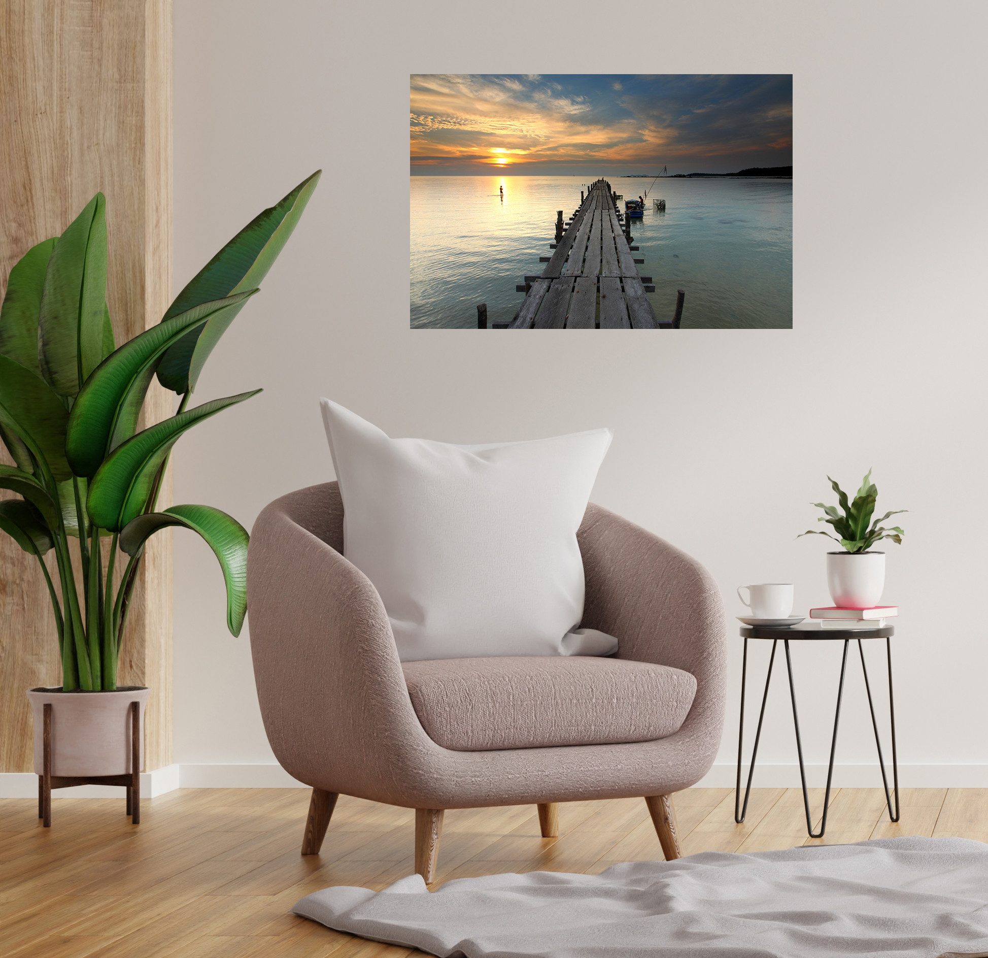 queence Wandsticker Karo (1 St), Selbstklebend, kinderleichte Anbringung