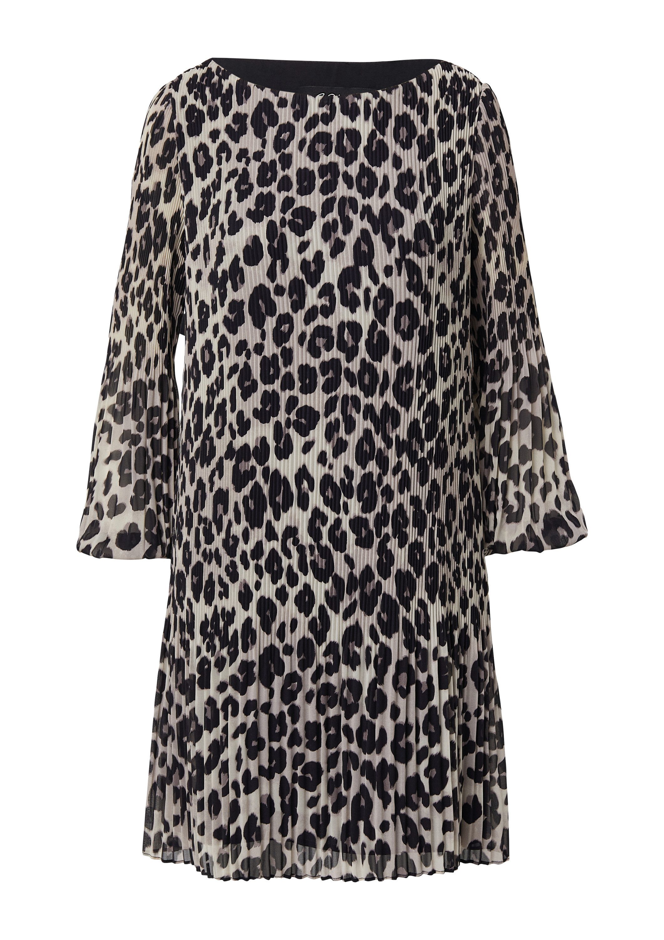 s.Oliver Minikleid Kleid Plissiertes Chiffonkleid mit All-over-Print und Vi günstig online kaufen