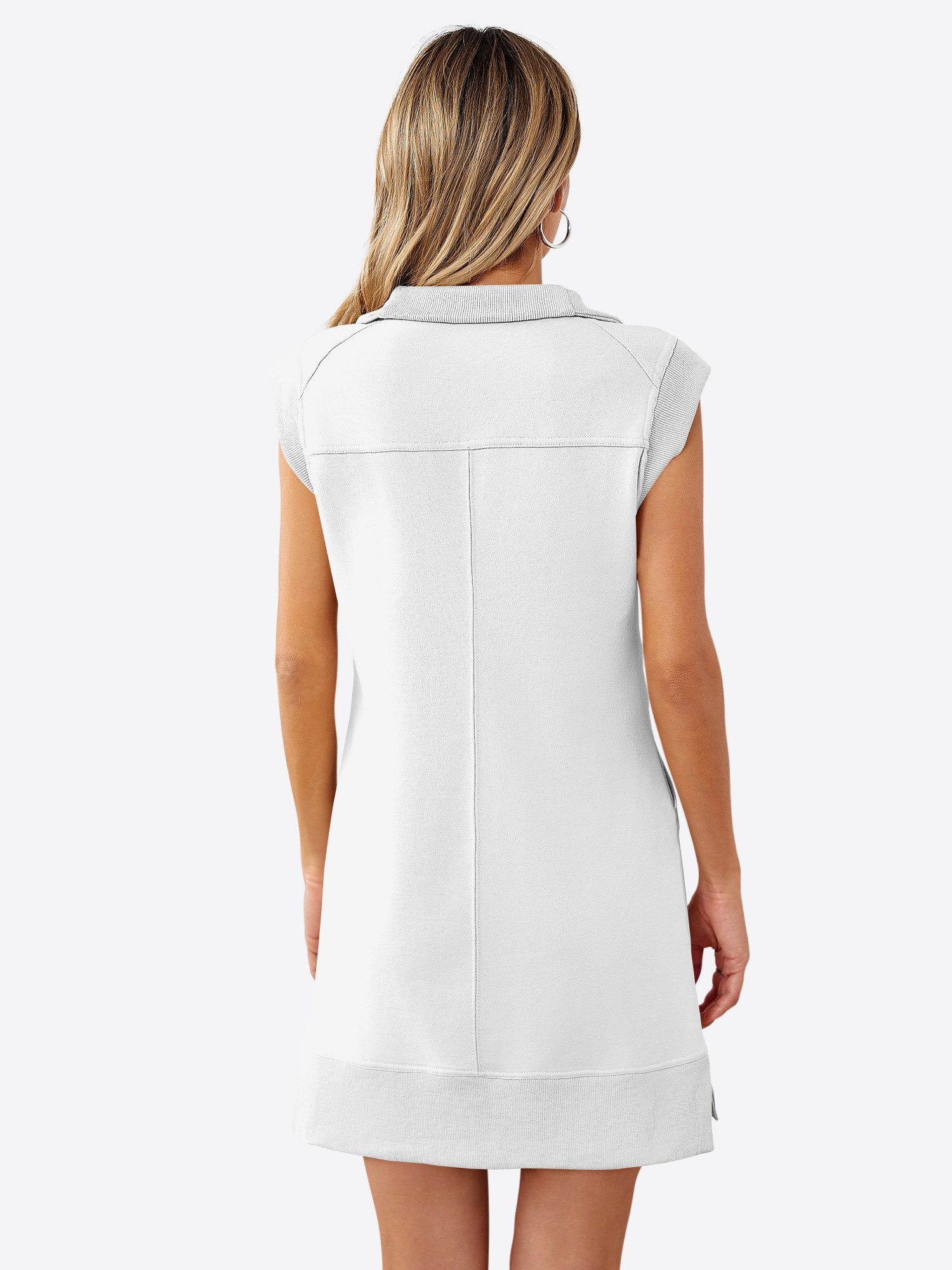 Imily Bela Sweatkleid Damen Sportkleid mit Half-Zip (Packung, 1-tlg., 1per-Pack) Eingrifftaschen