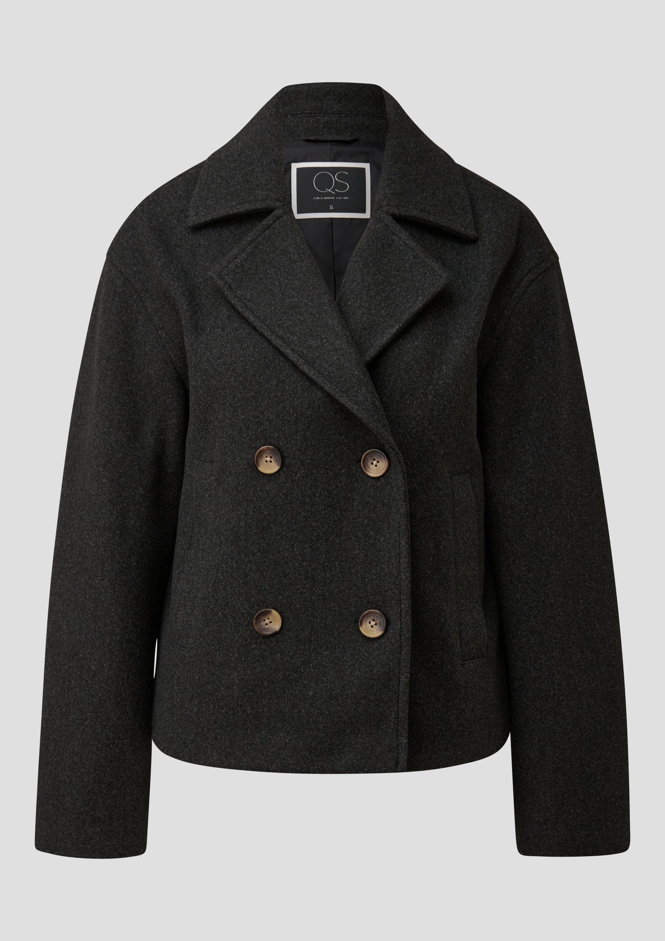 QS Funktionsjacke Outdoor-Jacke Cabanjacke in Wolloptik