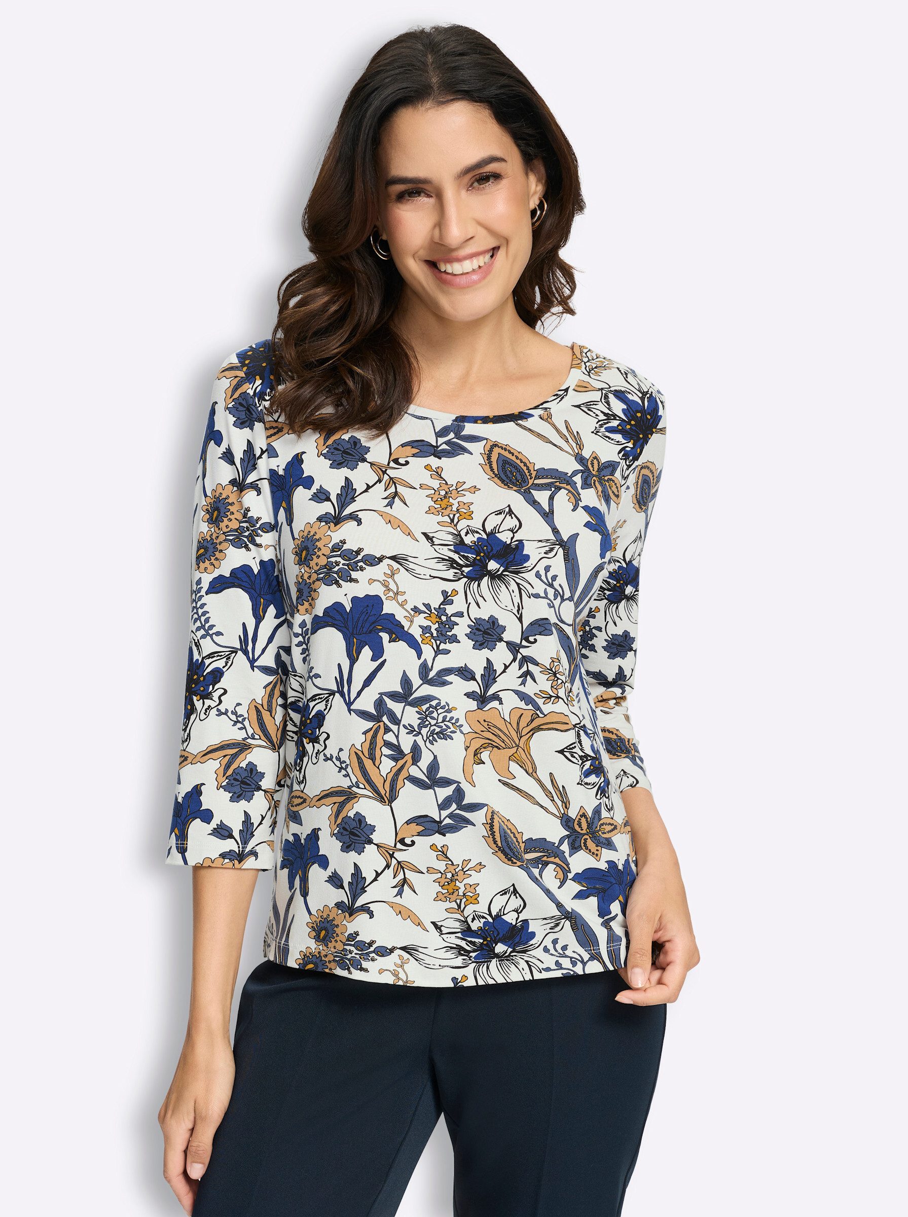 T-Shirt Print-Shirt 3/4-Arm