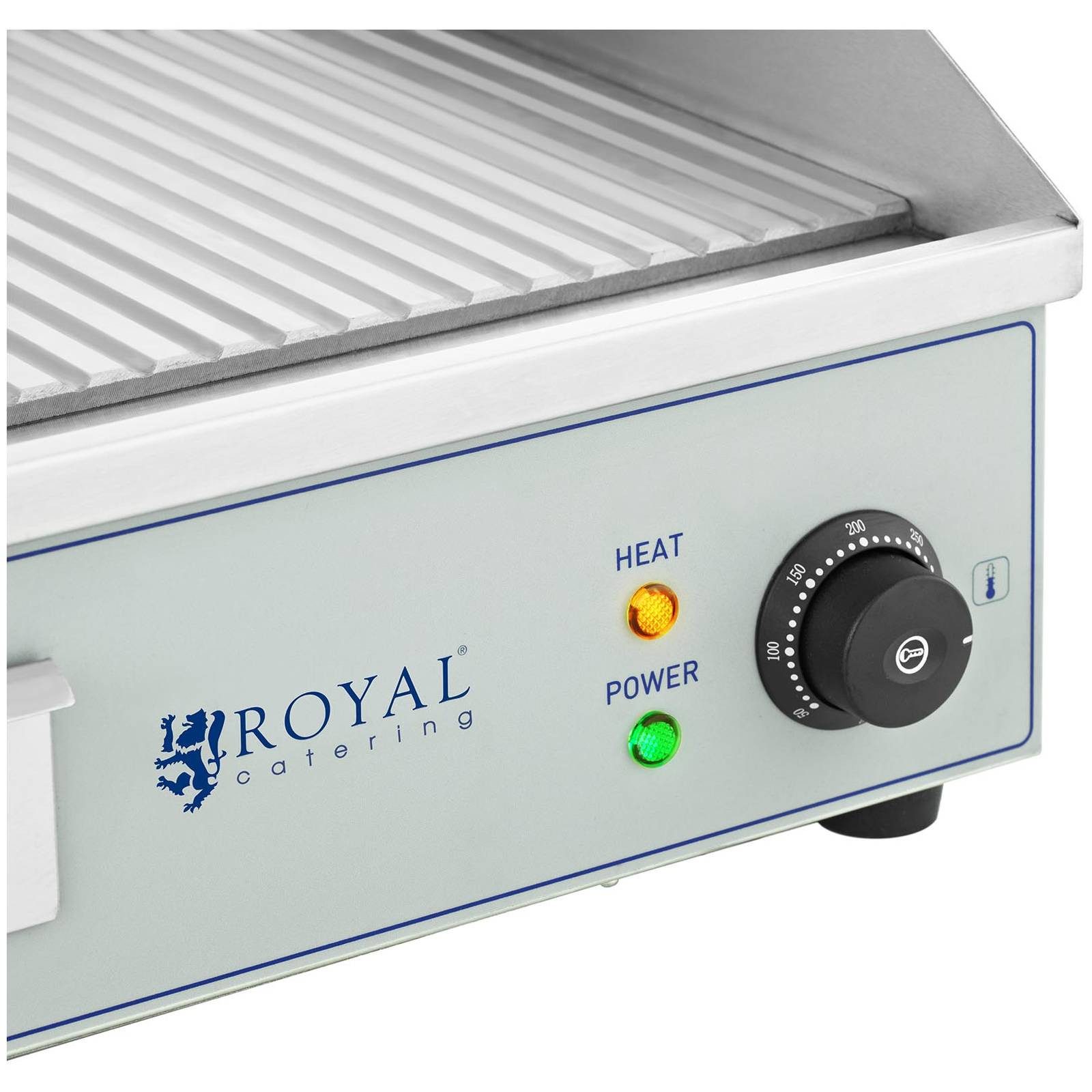 Royal Catering Elektrogrill Griddleplatte geriffelt 73 x 40 cm elektrische Grillplatte Gastrogrill, 4400 W