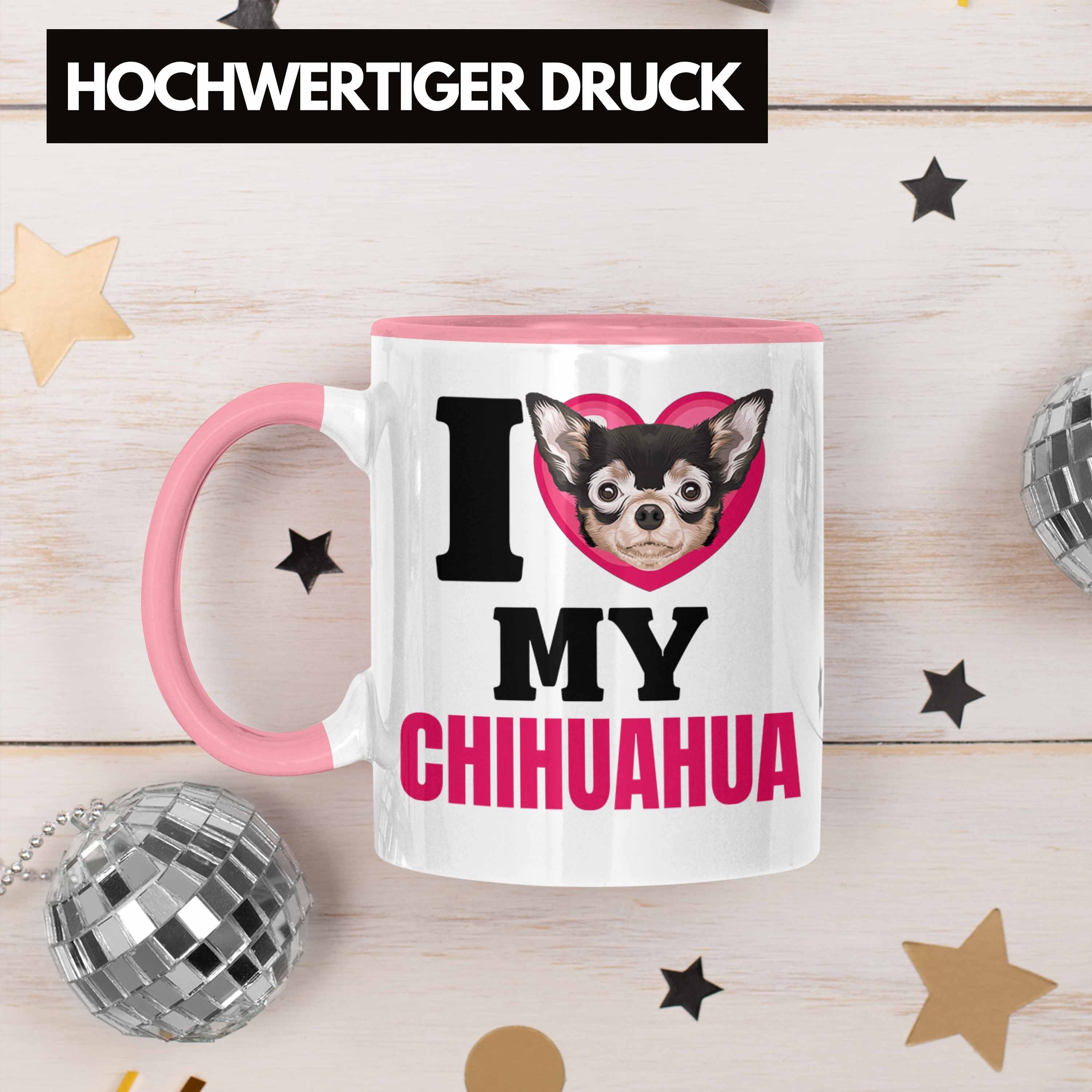 Lov Chihuahua Lustiger Tasse Spruch Trendation Geschenk Rosa Besitzerin Tasse I Geschenkidee